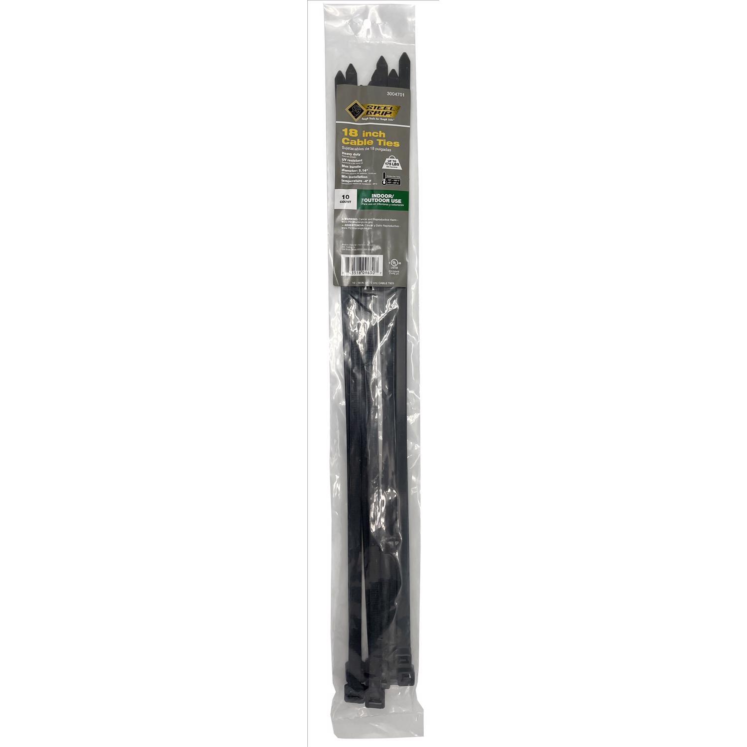 CABLE TIES 18″ 175# BLK – Deal of The Week