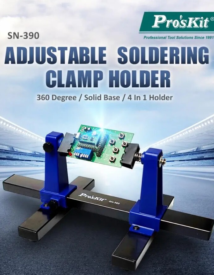 Pro’s Kit SN-390 Adjustable 360° PCB Clamp Fixture Jig Tool Frame Assembly Stand