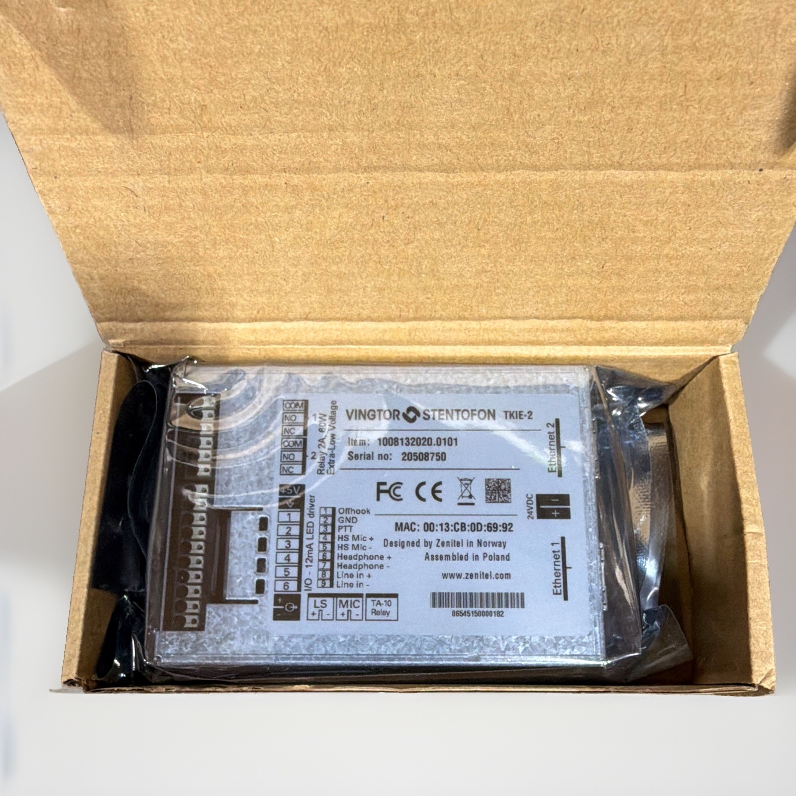 Vingtor Stentofon Turbine Extended Module TKIE-2 #20508750 – New/Open Box #76/1