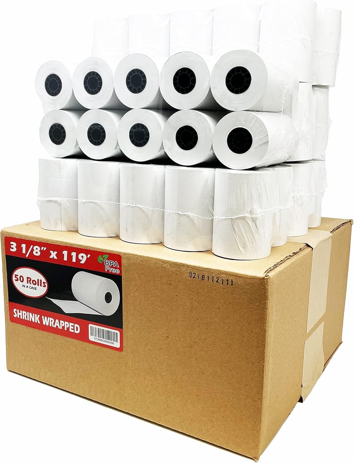 German 50 Rolls Thermal Paper – 3 1/8″ x 119 ft – BPA Free, Recyclable