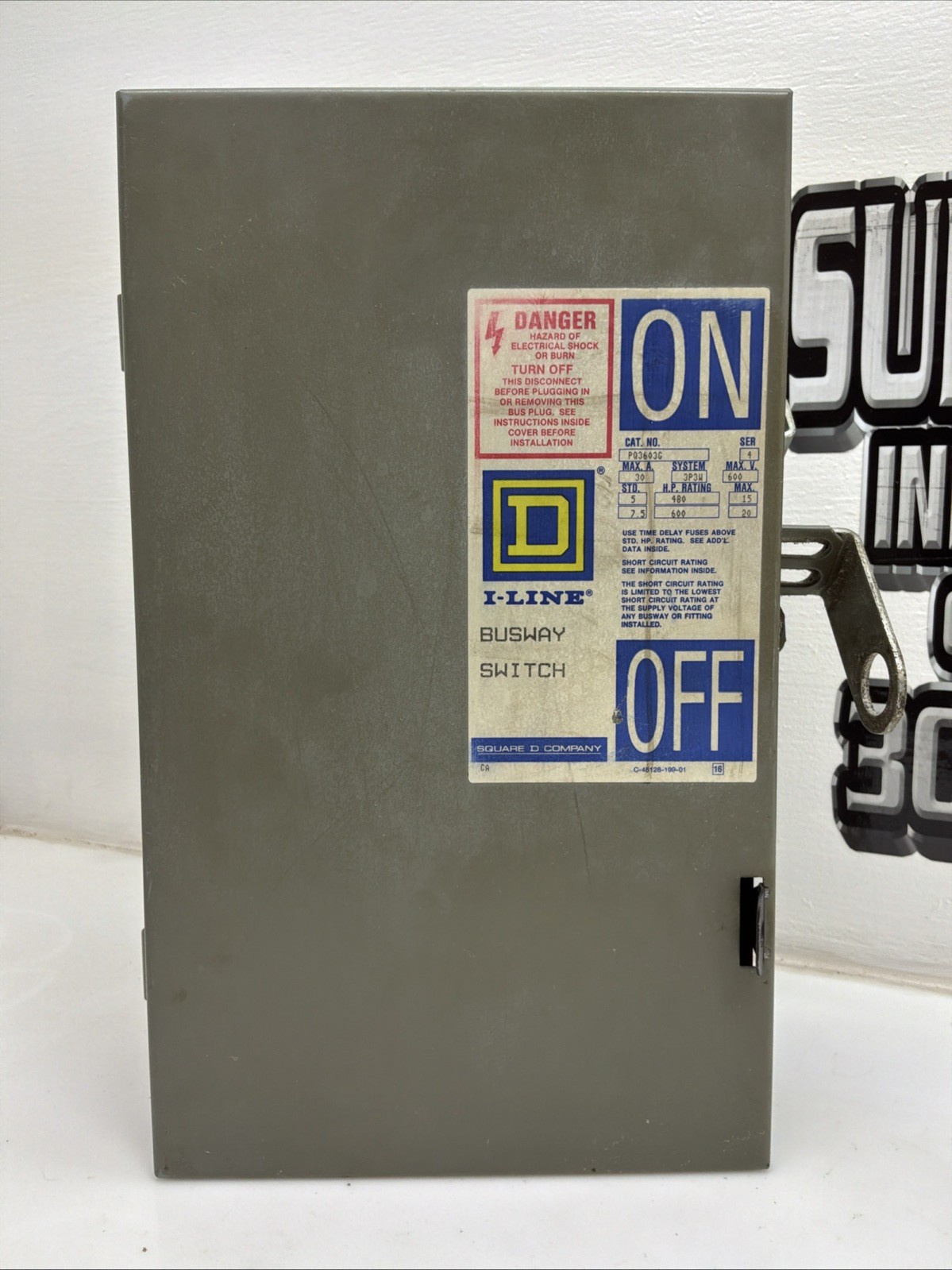 Square D I-Line Busway Switch PQ3603G 30 A 3P3W 600V 20HP