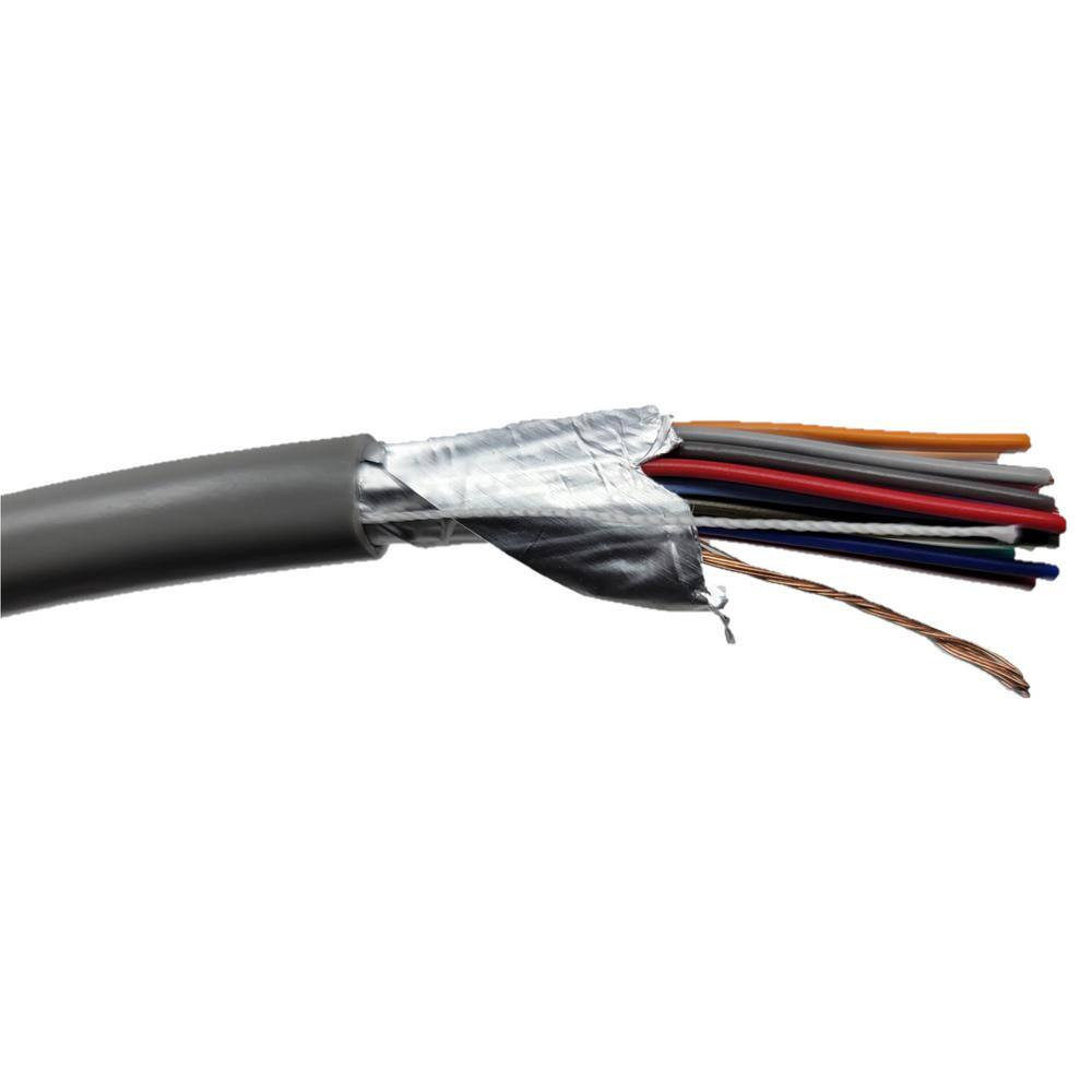 12 Ft. 24 AWG/25 Conductors Gray Stranded Shielded RS-232 Cable NEW