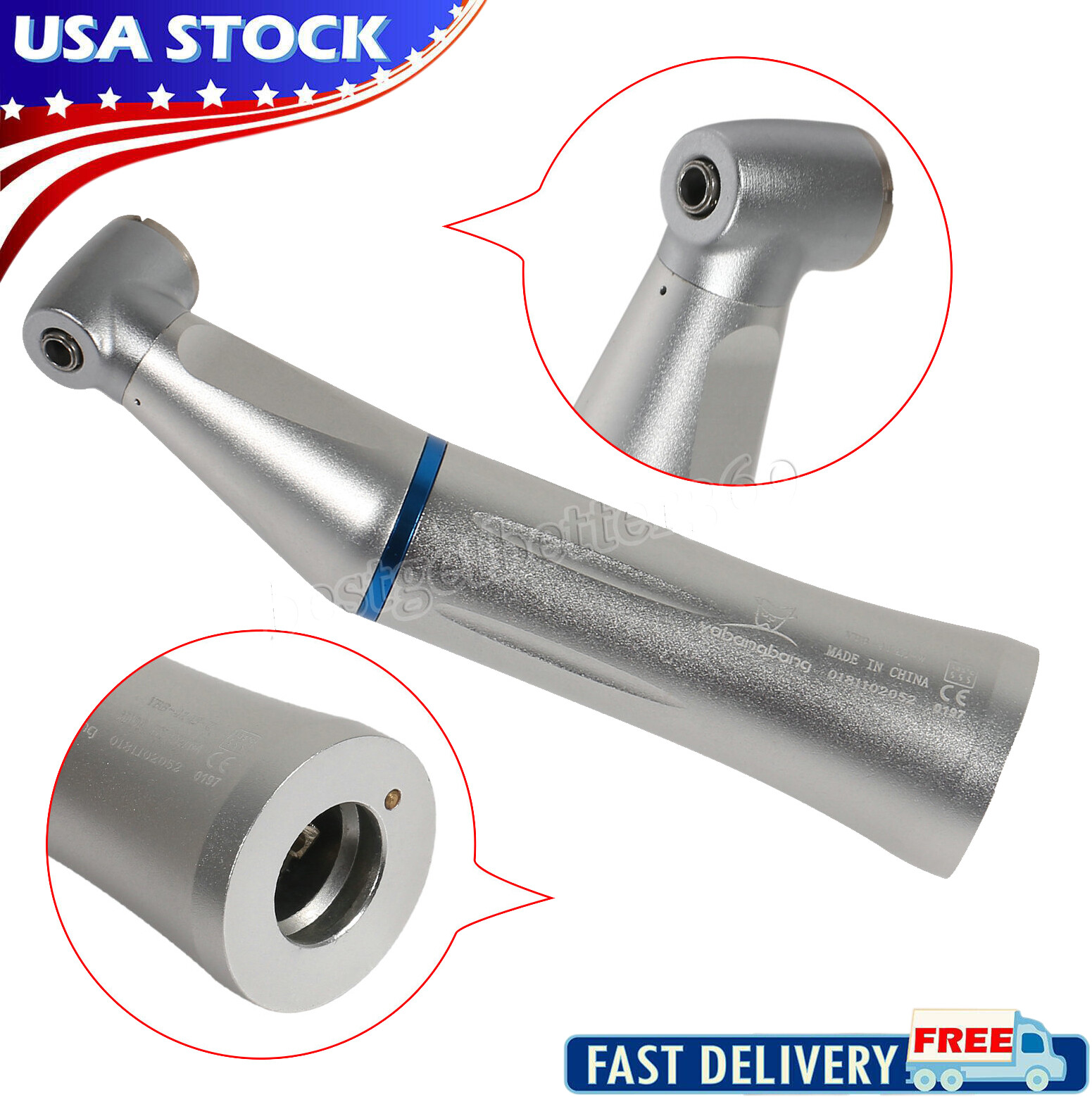 Dental Internal Water Spray Contra Angle Low Speed Handpiece Push Button USA