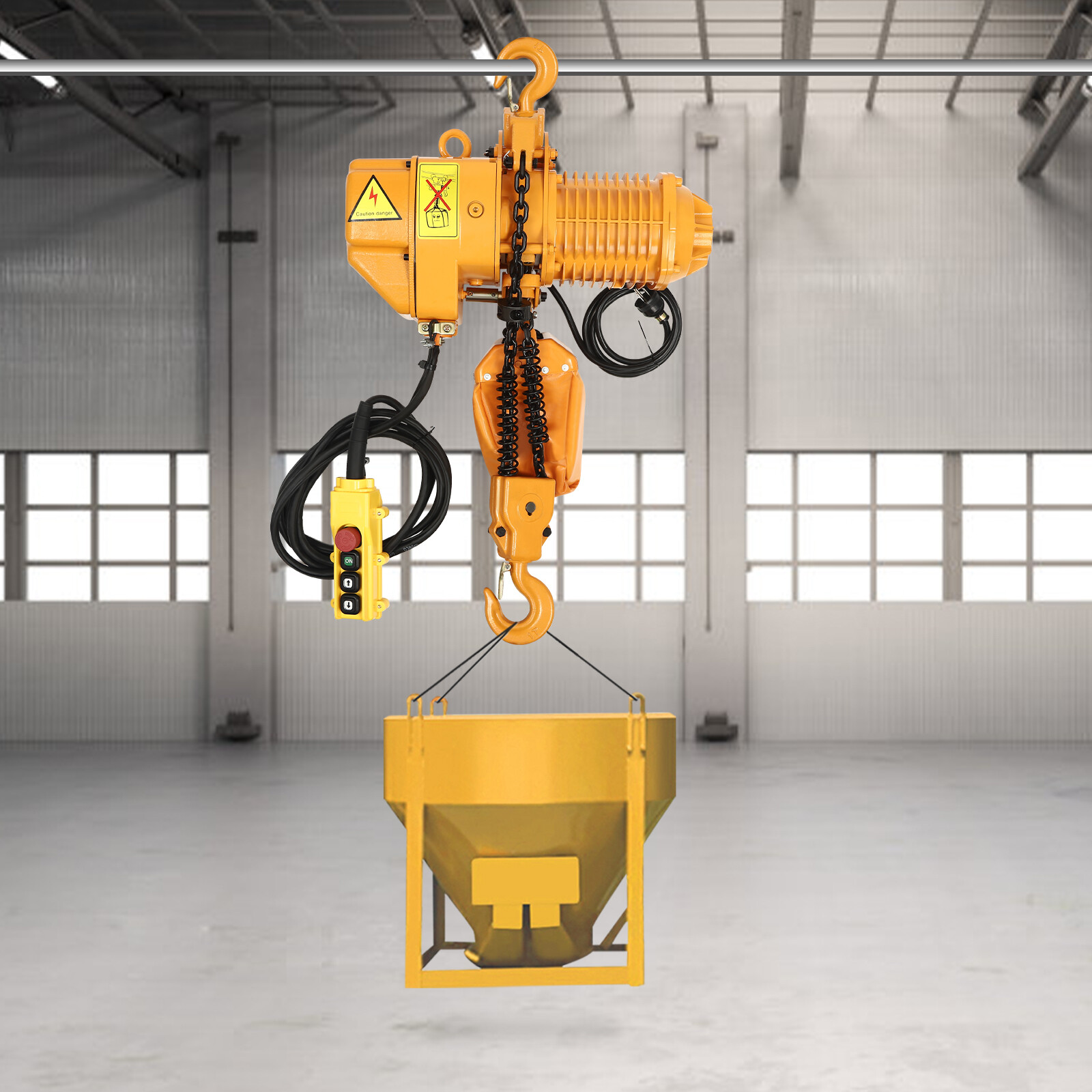 Electric Chain Hoist Single Phase G80 Chain Crane Hoist 2200lb Load 10ft Lifting