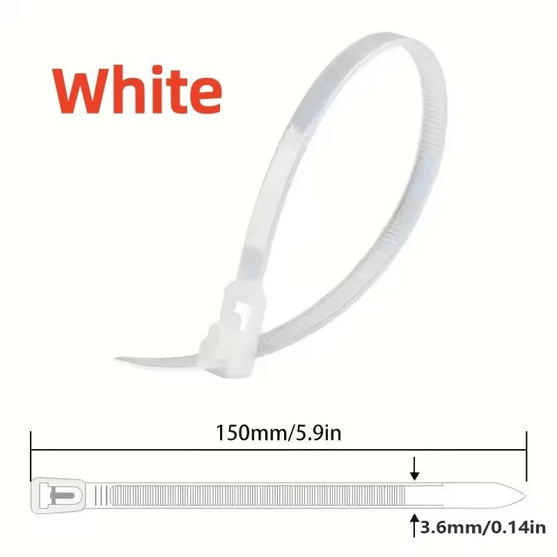 200PCS Reusable Cable Ties Multi-Color Adjustable Zip Straps for Home Office DIY