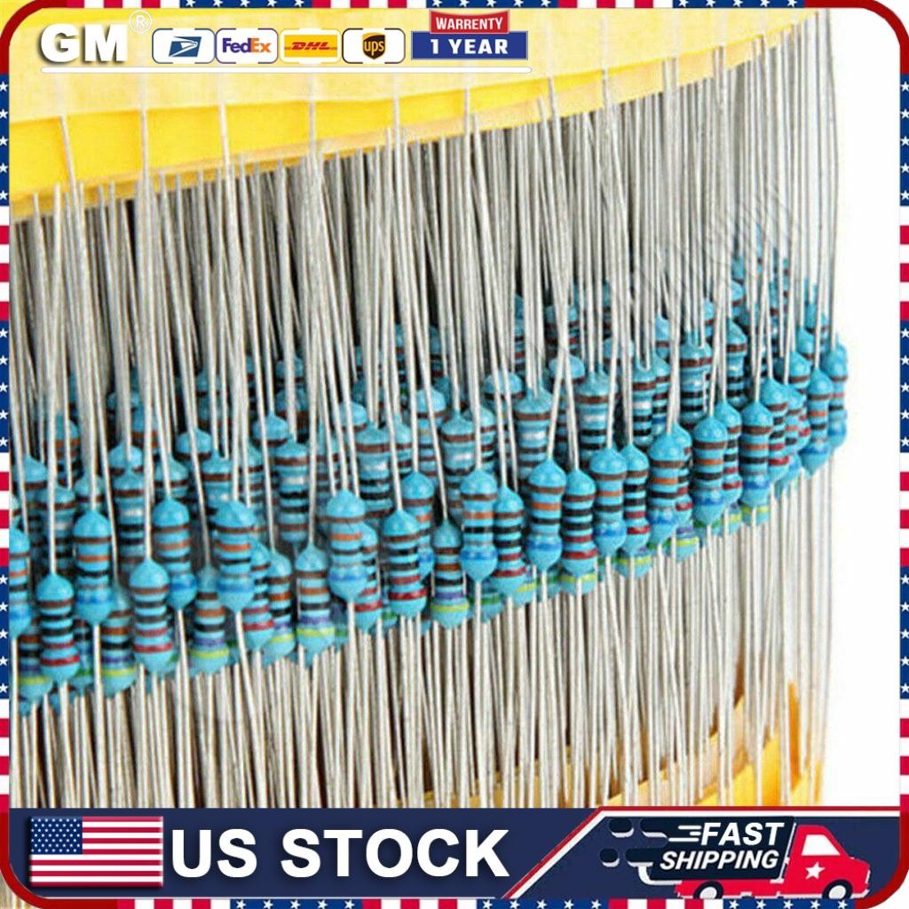 600pcs 30 Values 1/4W Metal Film Resistors Resistance Assortment Kit Set 1% USA