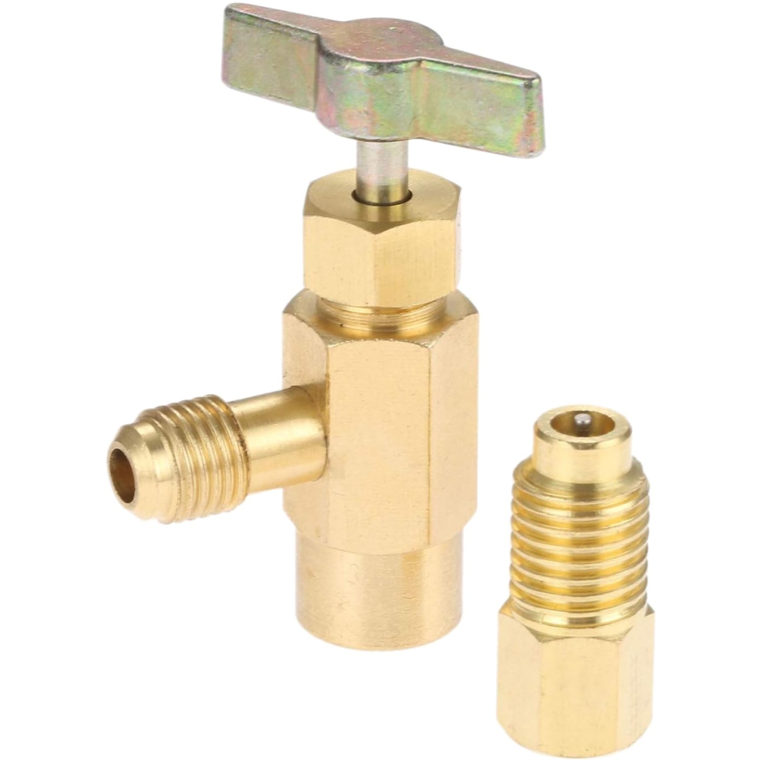 R1234Yf Self-Sealing Can Tap, F-1/4 SAE 1/2 LH Thread Valve Tool with Adapter