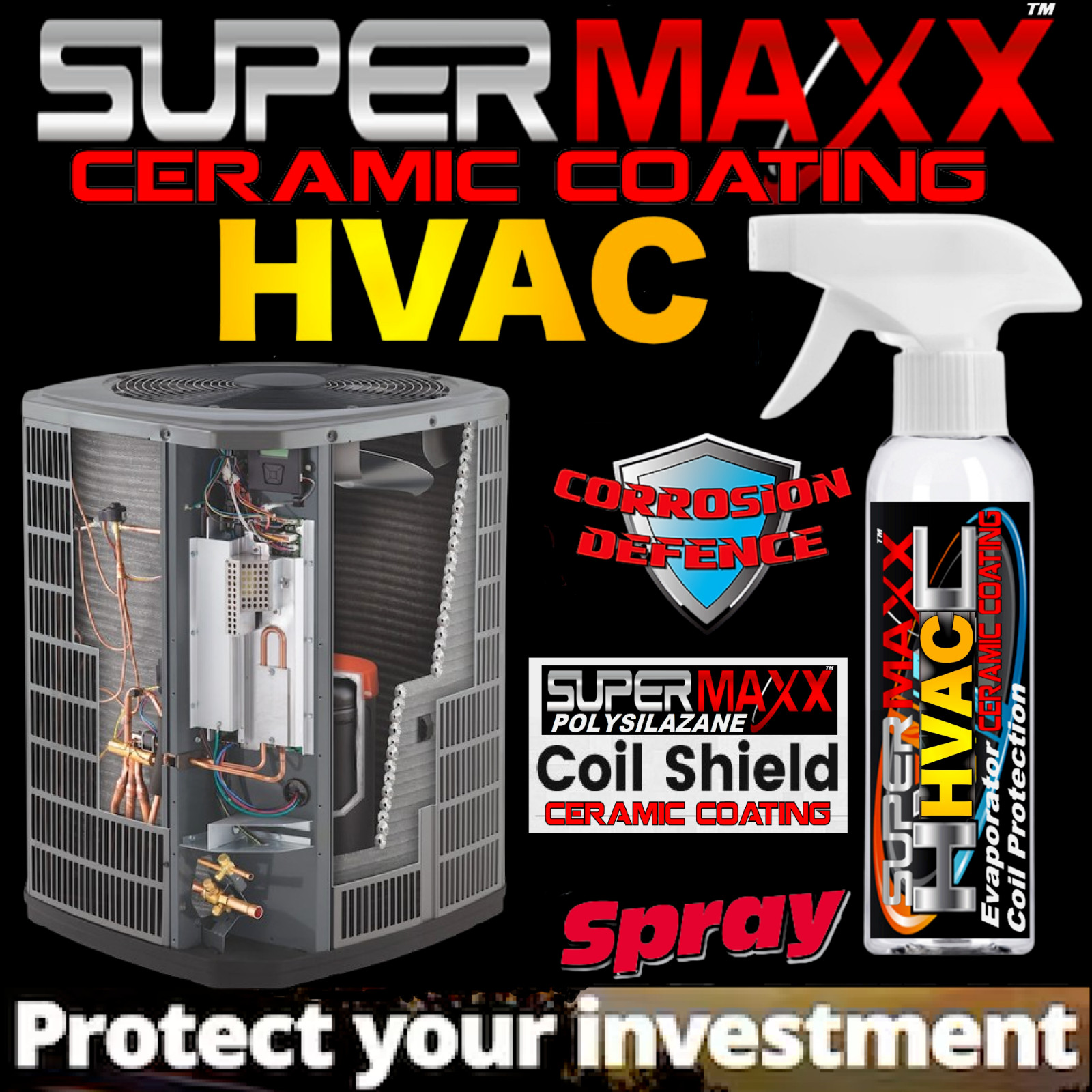 HVAC PROTECTION & CLEANER NANO CERAMIC COATING SPRAY PROTECT YOUR INVESTMENT