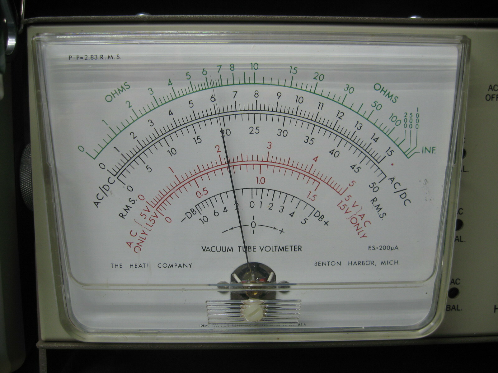 VTVM RF Probe – Low Voltage – B&K/Eico/Knight/RCA/Paco Meters & More