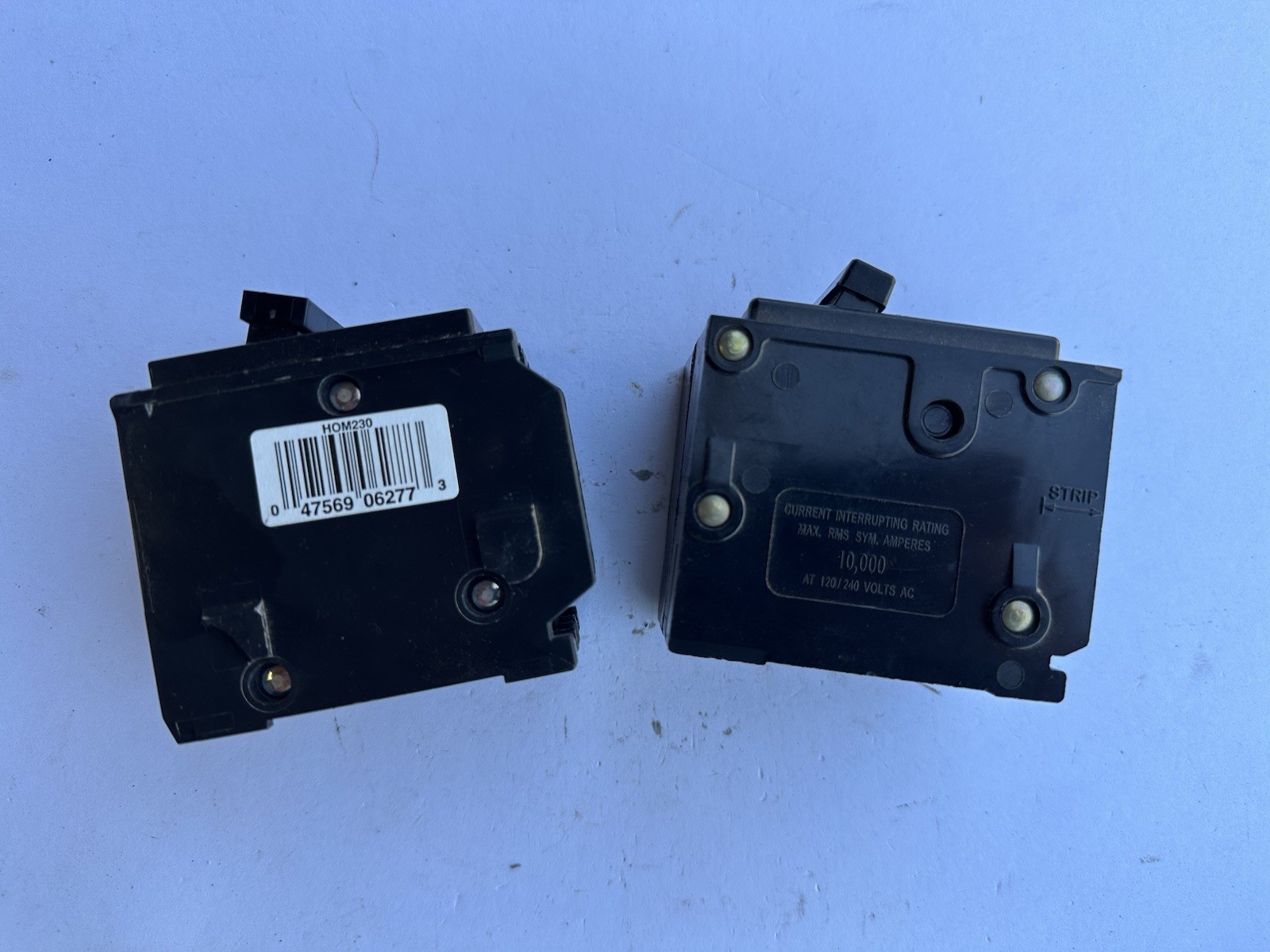 LOT OF 2* Eaton & Square D BR250 & HOM230 50 & 30 Amp 2-Pole Circuit Breakers