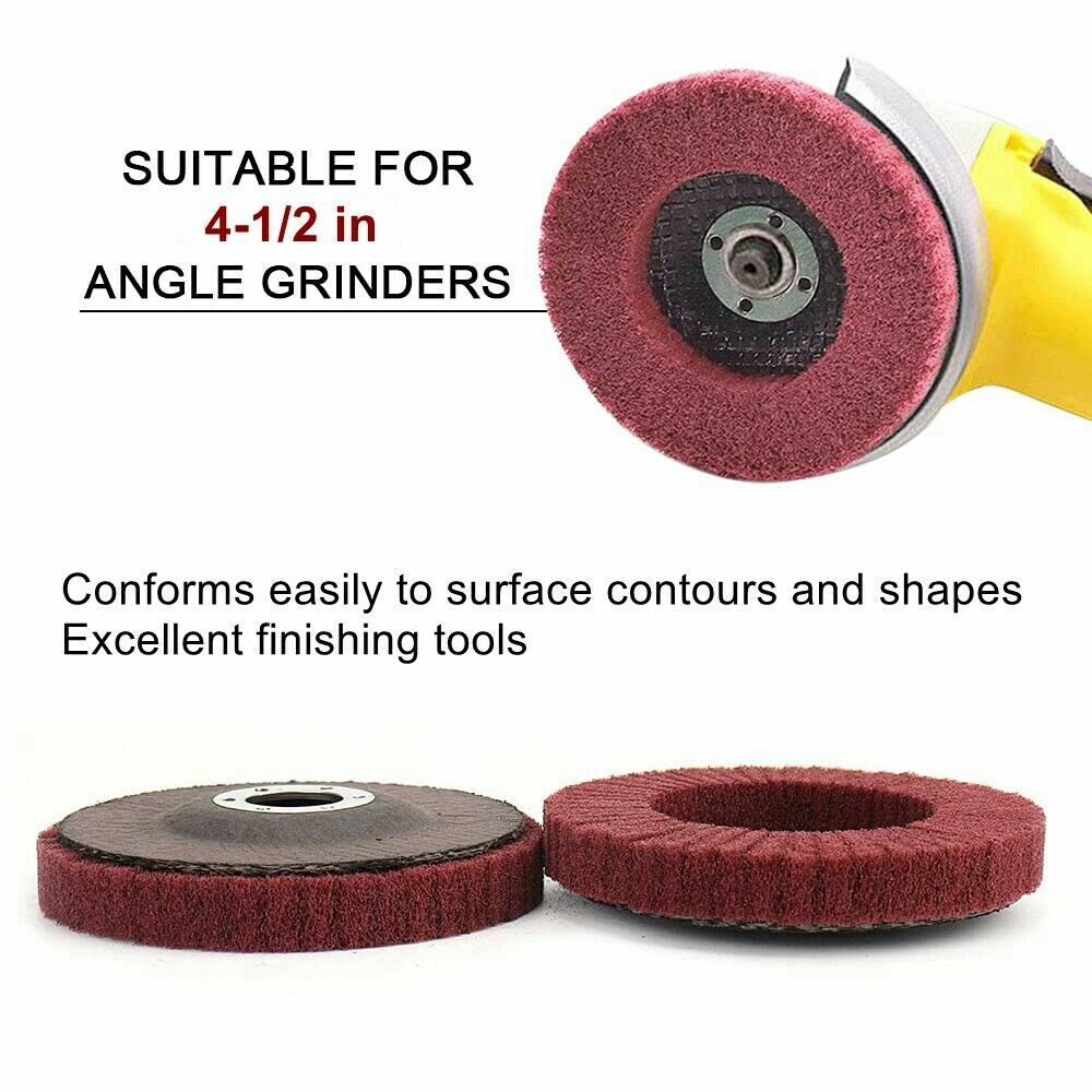 10x 4.5″ Nylon Flap Wheels Polishing Buffing Pad Grinding Disc for Angle Grinder