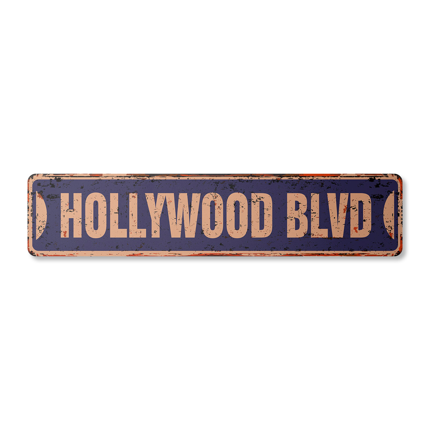HOLLYWOOD BLVD Vintage Street Sign california boulevard CA tinsel town