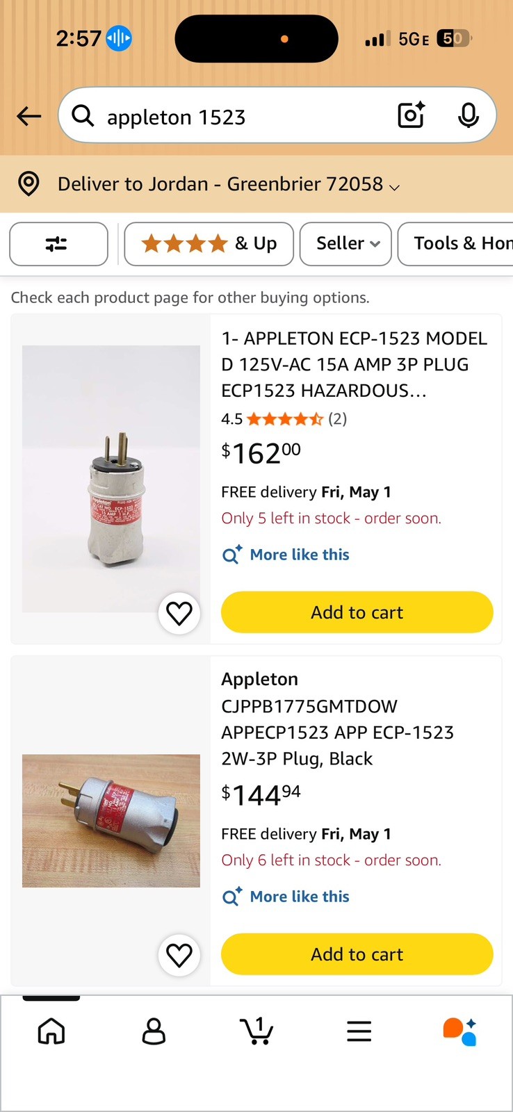 NIB – Appleton – ECP1523 – 2W-3P Plug