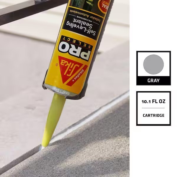 SIKA Sikaflex Self-Leveling Sealant Gray Polyurethane Fast Cure Concrete Crack