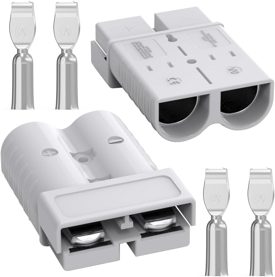 350A Anderson Style Battery Connector 2/0AWG 600V Quick Disconnect 2 Pack