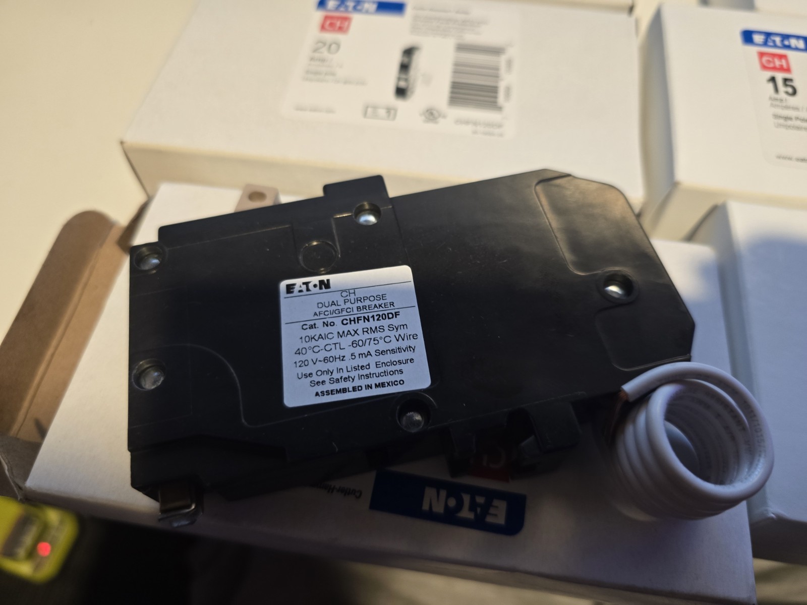 New Eaton Circuit Breaker 4x CHFN120DF 20 Amp And 4x CHFN115DF 15A AFCI/GFCI