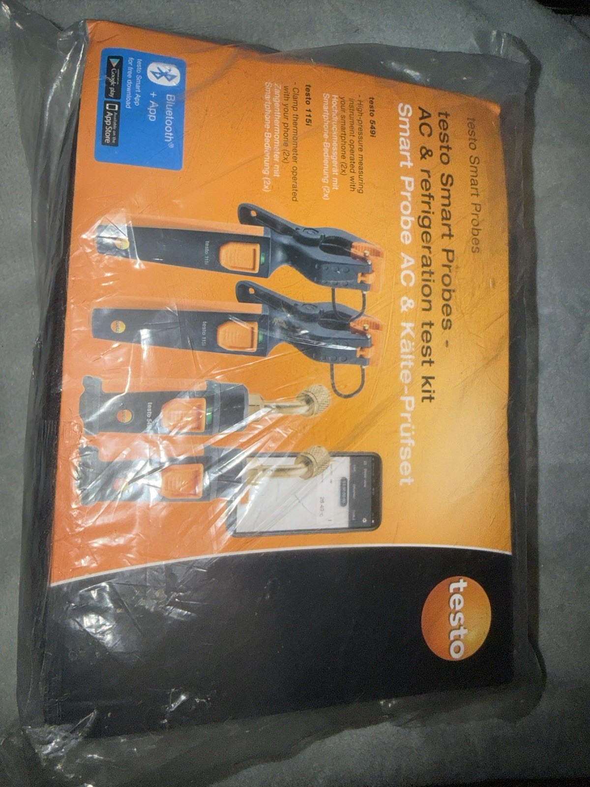 testo Smart Probe Kit I HVAC/R Gauge Set for air Conditioning, Refrigeration