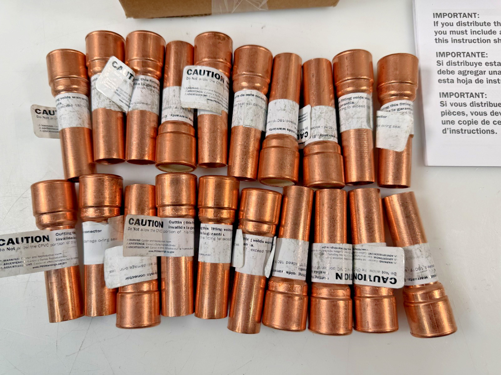 (20 Pack) Sioux Chief 685-C3 3/4″ CPVC x Male CTS MetalHead Press Adapter LF NEW