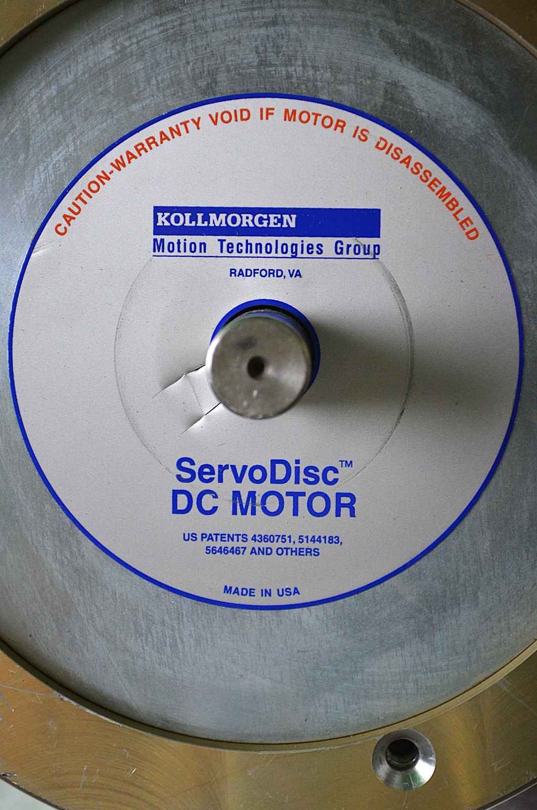 Kollmorgen 924-01070-1406 ServoDisc U9M4 DC Servo Motor Pancake Low-Inertia USA