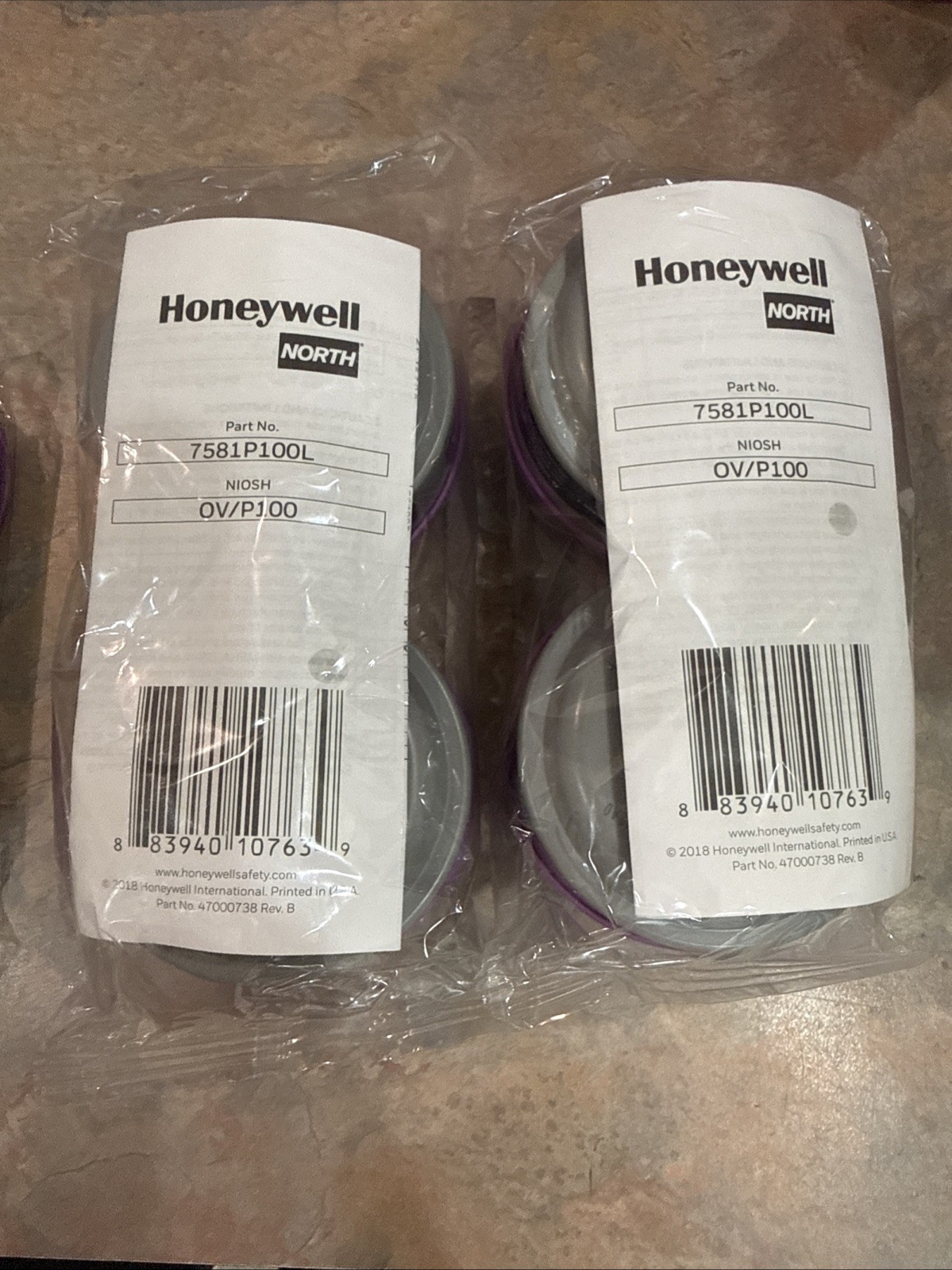 Honeywell North 7580P100 & 7581P100L P100 OV/P100 Filter Bundle New