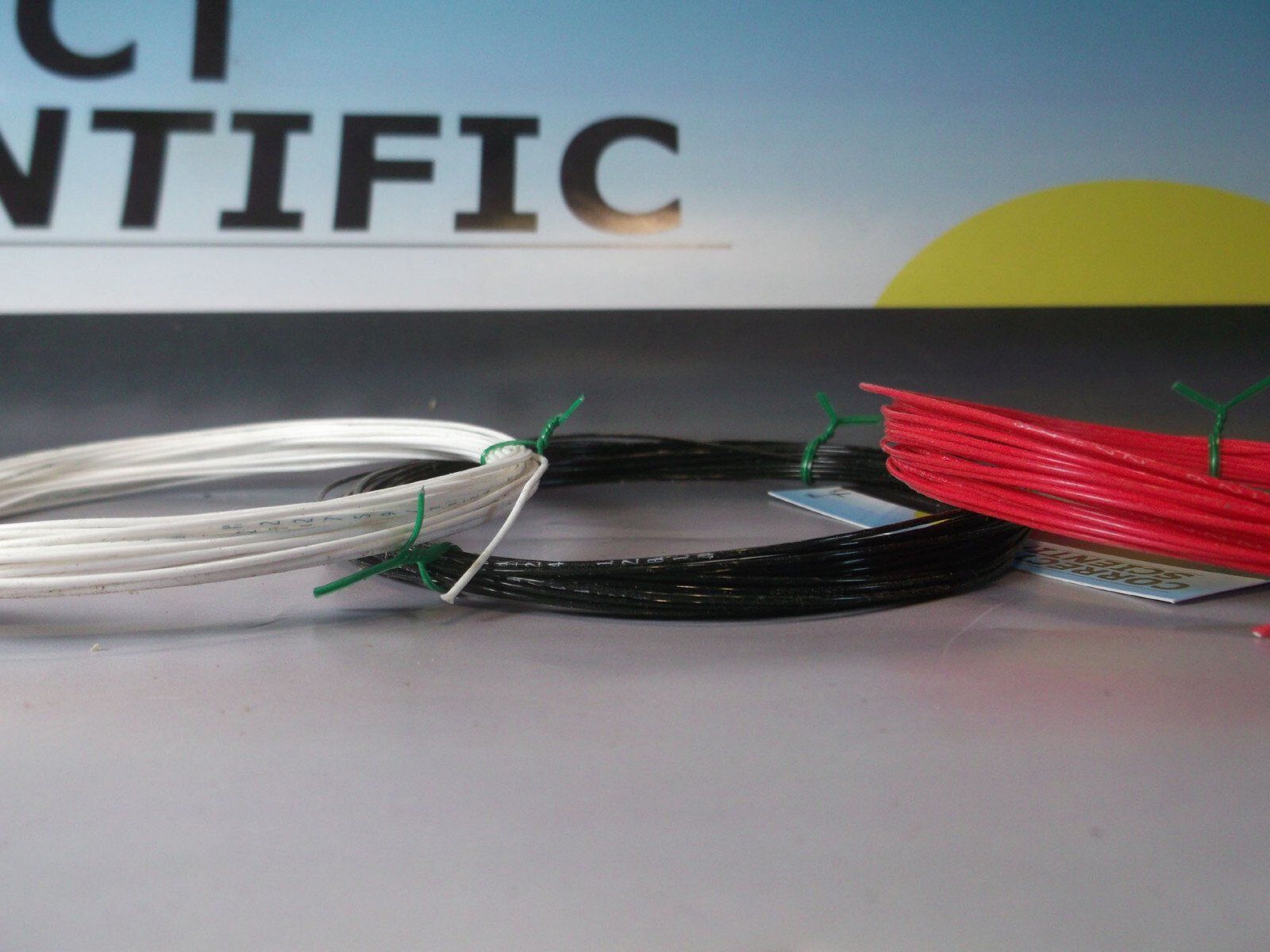 THREE COLORS WIRE ASST. -25 feet EACH-75 feet TOTAL- 24 and 26 gauge
