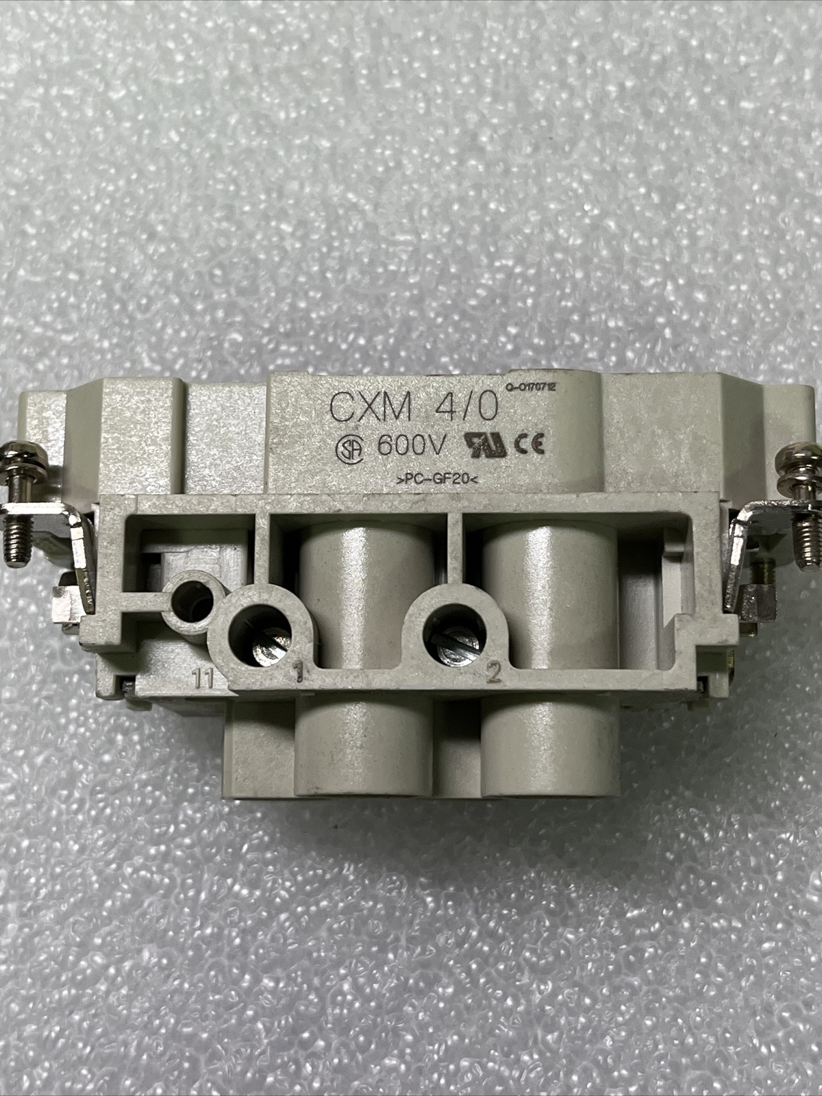(LOT OF 5) ILME CXM 4/0 Heavy Duty Connector Plated 4 PIN Male 690V 77.27