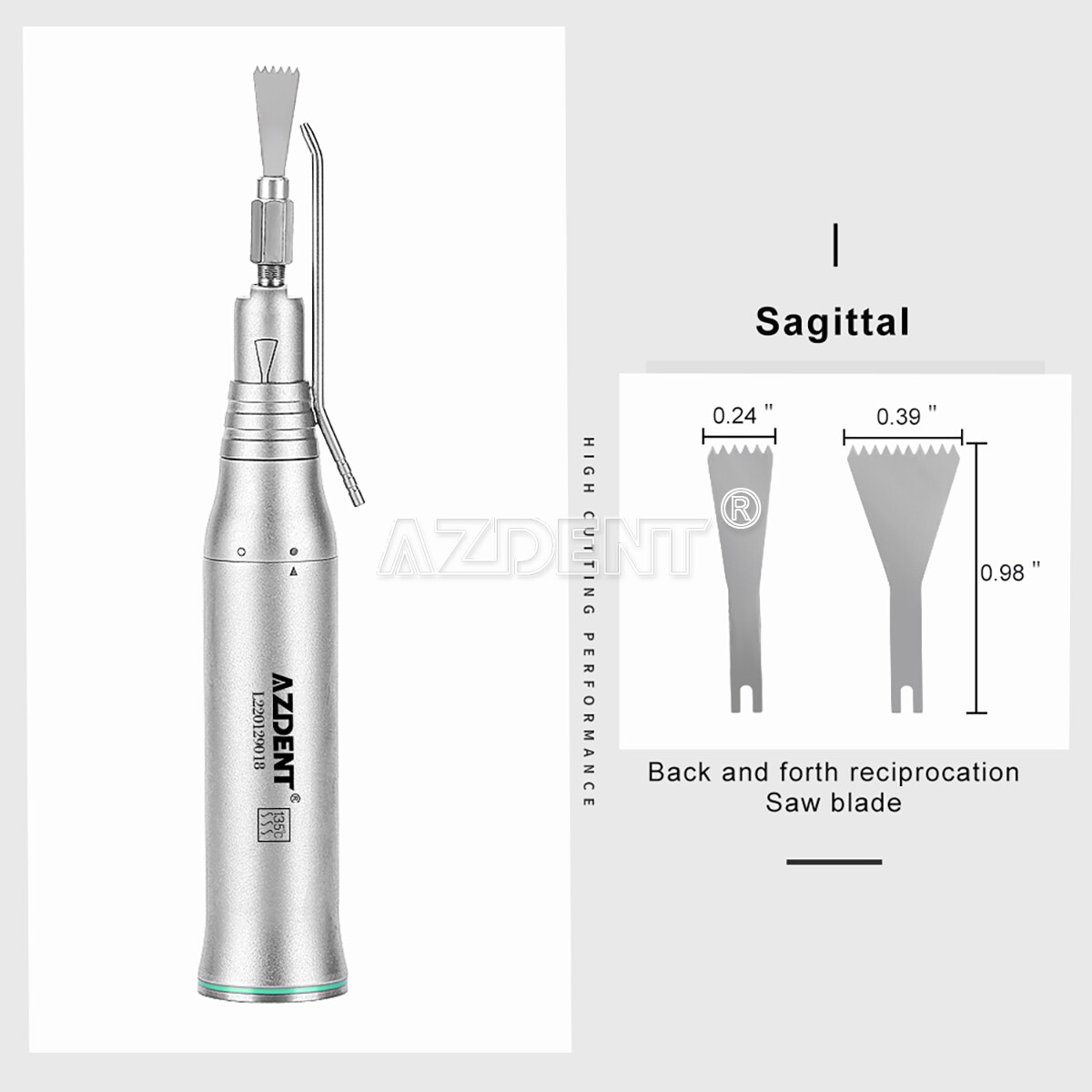 AZDENT Dental Surgical LED Brushless Micro Motor /Saw Straight Handpiece