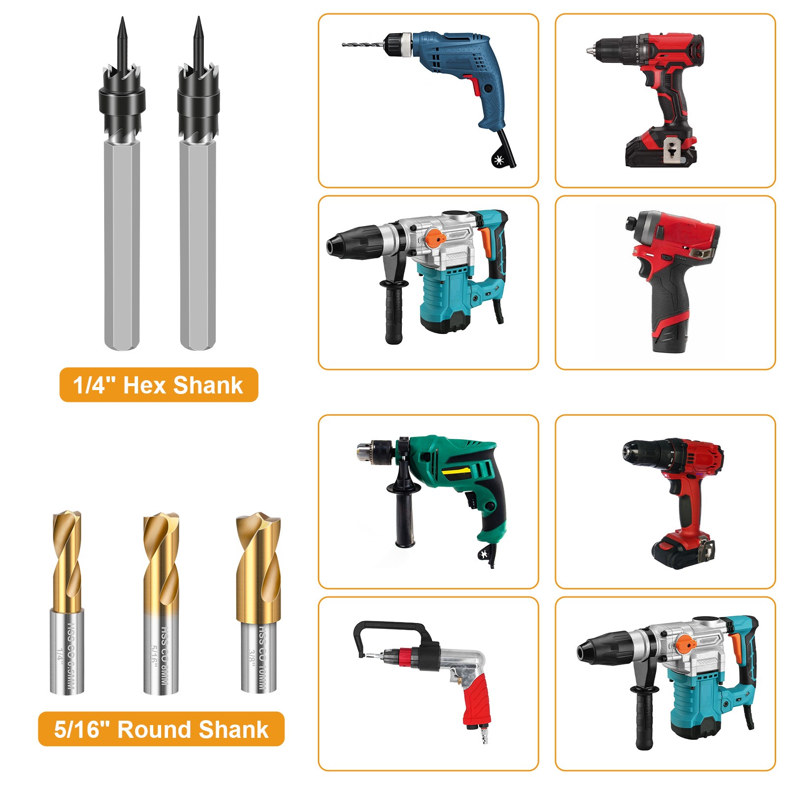 3/8″ 5/16″Double Sided Spot Weld Cutter Remover Drill Bit Welder Cut Rotary Kit