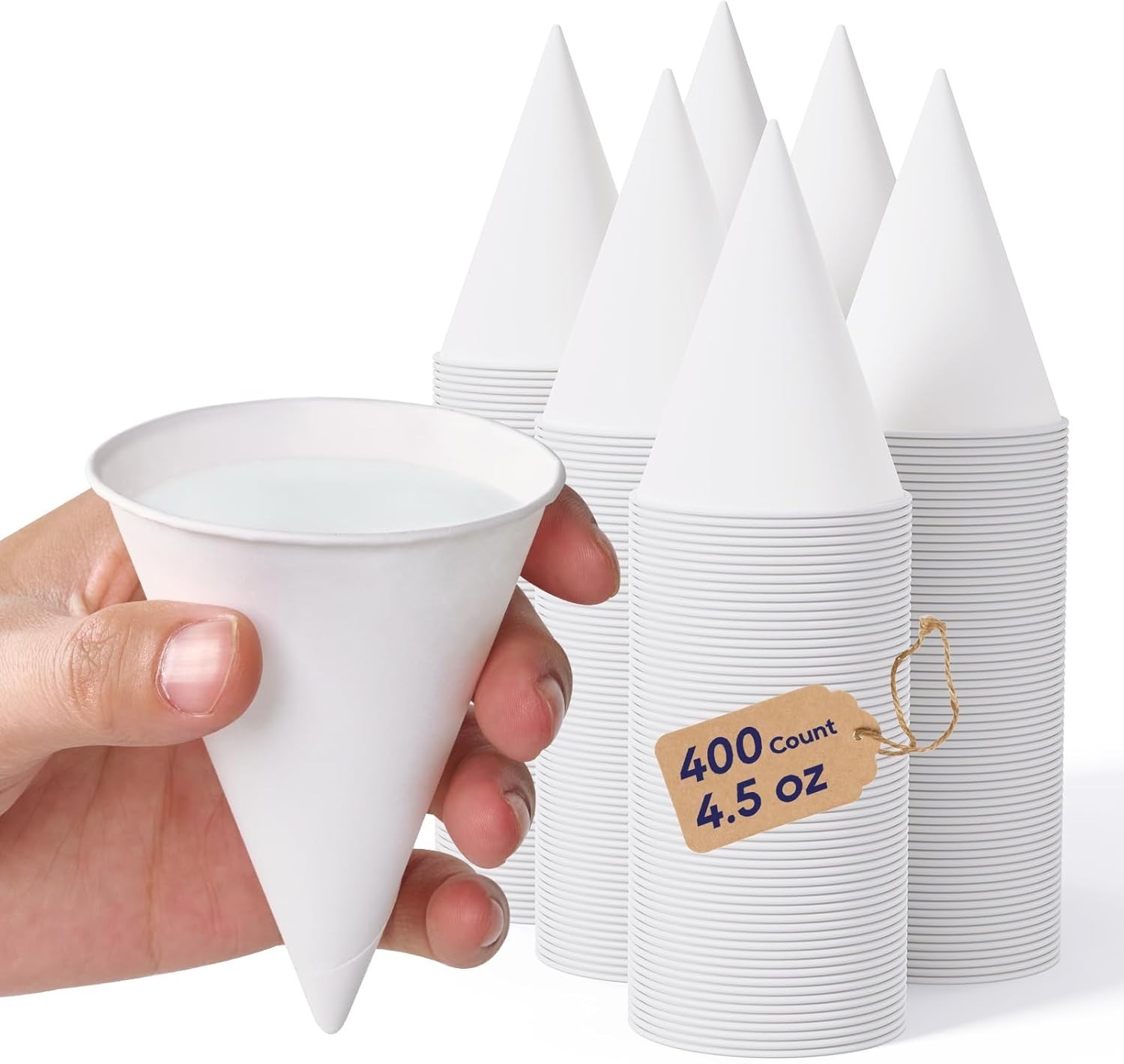 400 Count 4.5 oz Paper Snow Cone Cups Disposable for Ice Cream Water Candy