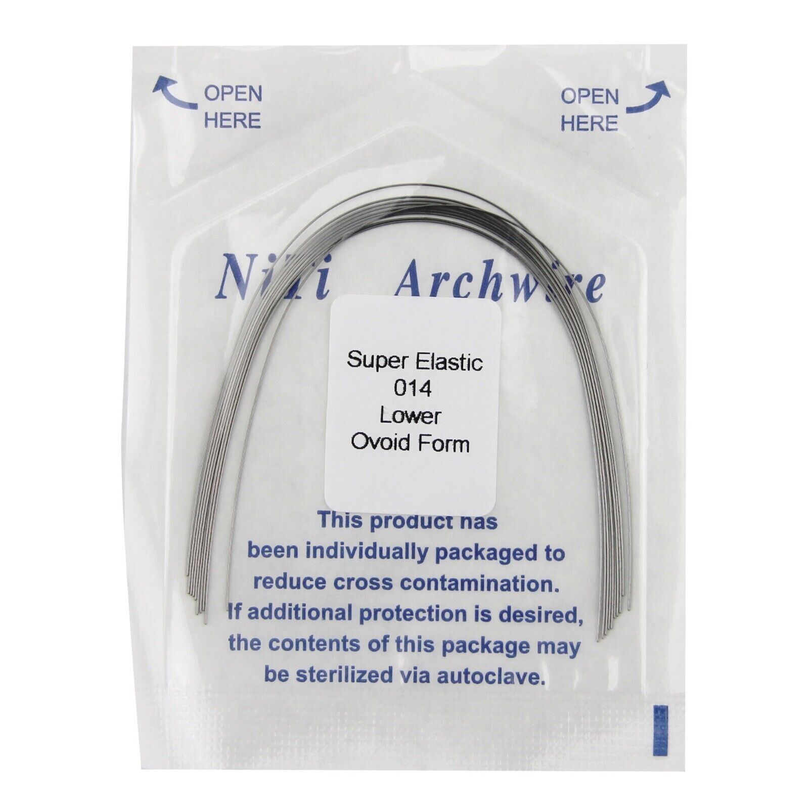 10 Pcs Dental Orthodontic Arch Wire Rectangular Round Niti Super Elastic Natural