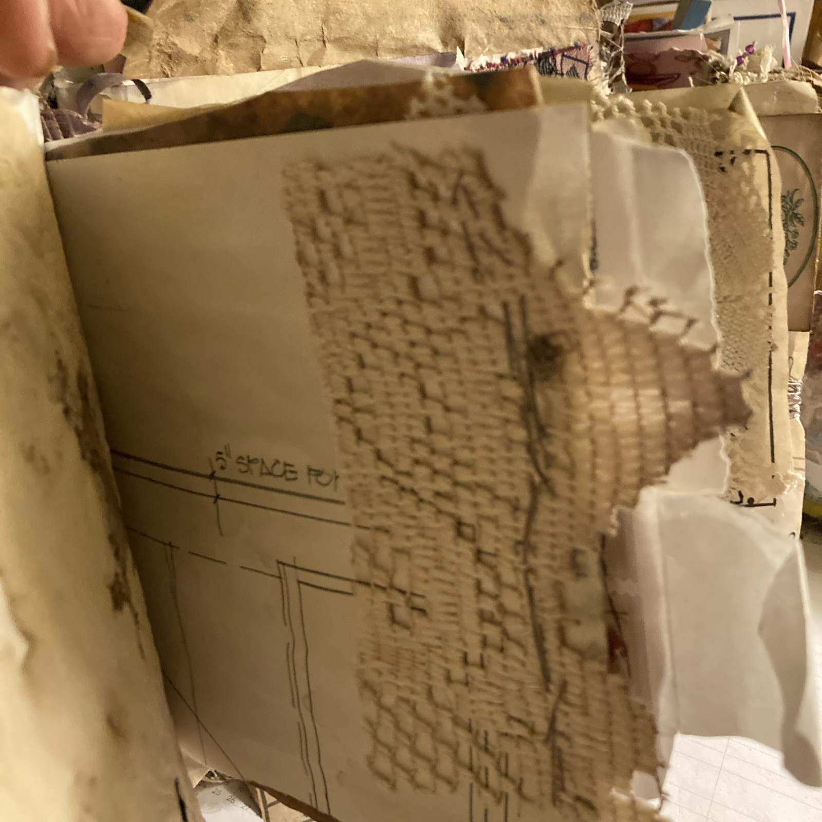 Junk Journal Intercession, Coffee Stain Pages