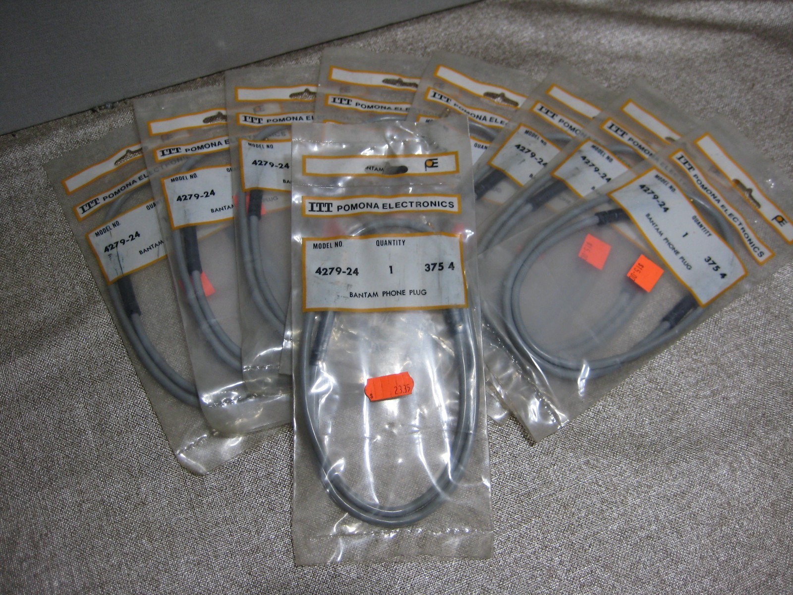LOT OF 9 ITT POMONA ELECTRONICS 4279-24 NOS BANANA PLUG CABLES FREE SHIPPING!