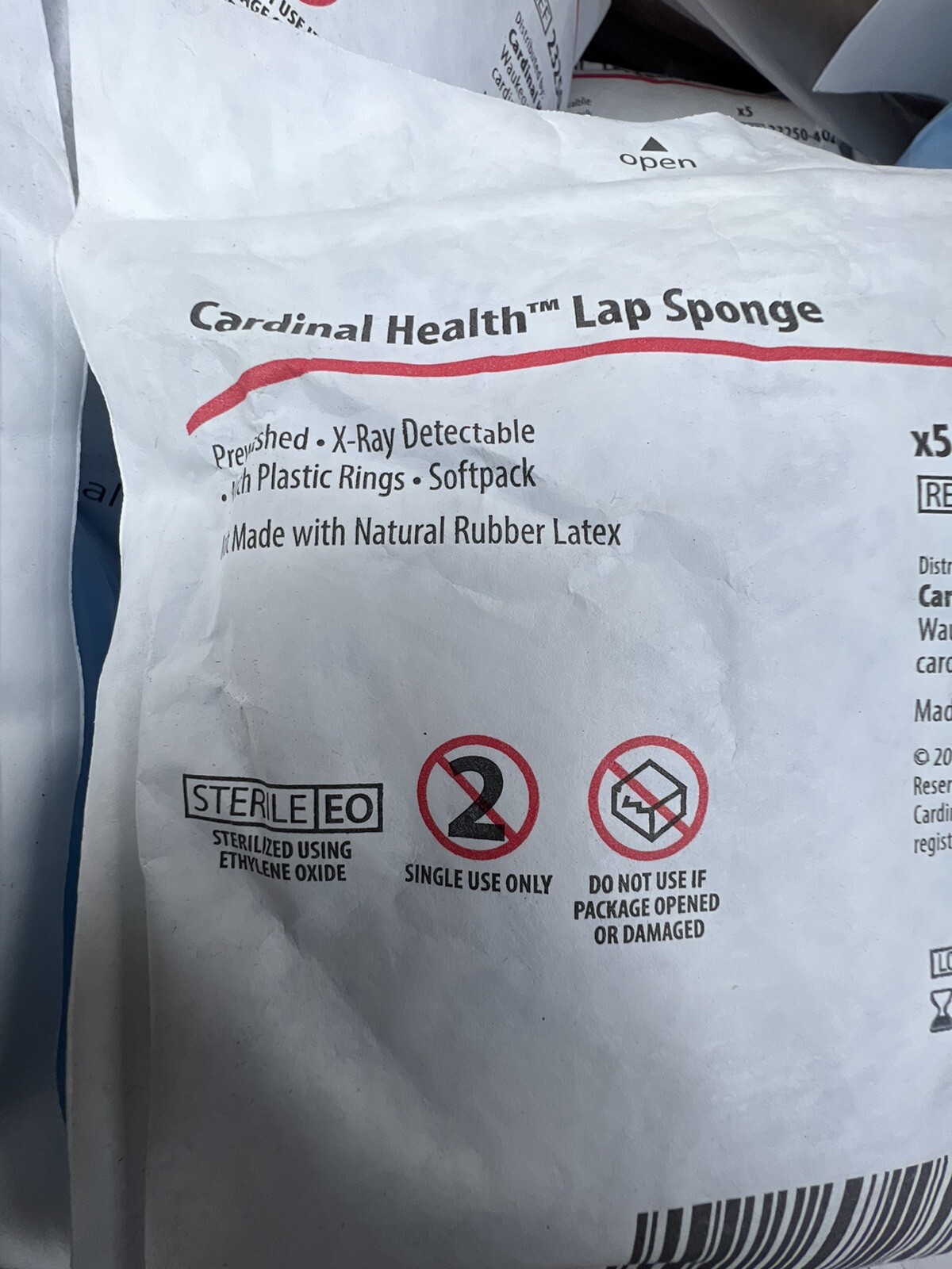 Cardinal Health Lap Sponge 18”x18” 23250-402 EXP 2026-07-18 Lot of 9