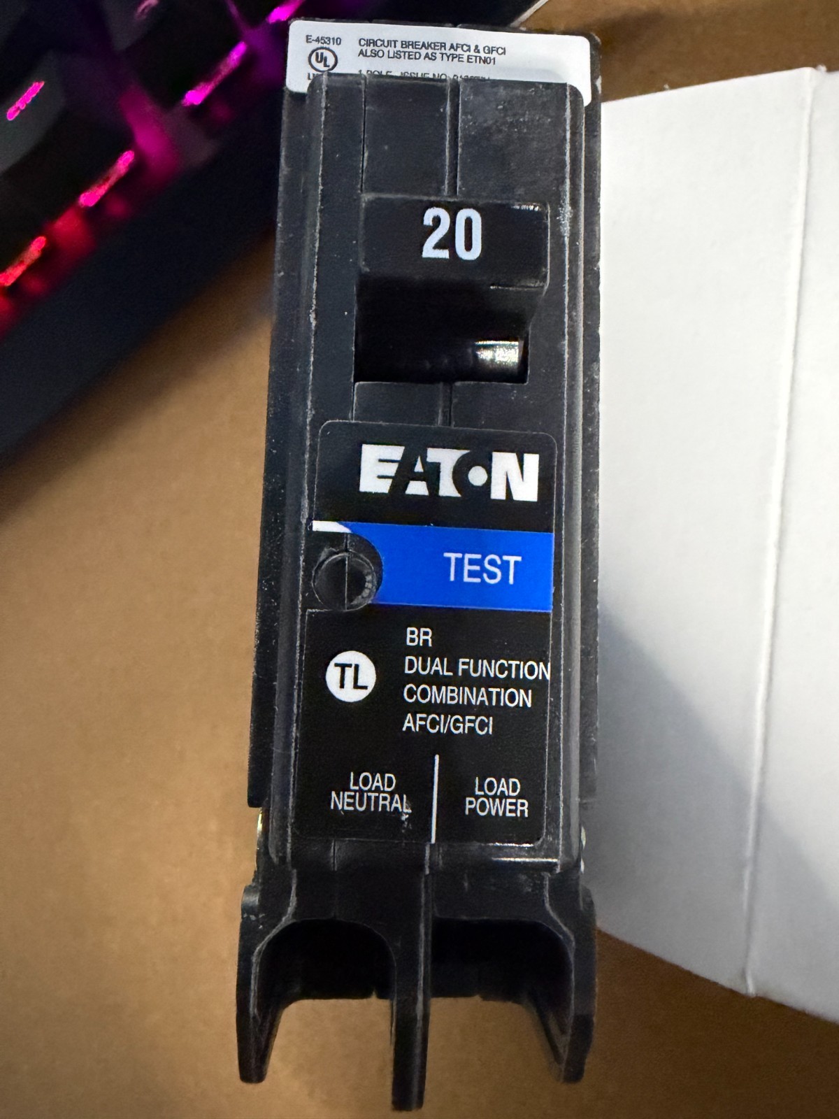 10 Eaton BRP120DF Dual Function AFCI/GFCI Plug-On Neutral Breaker 20A 1-Pole