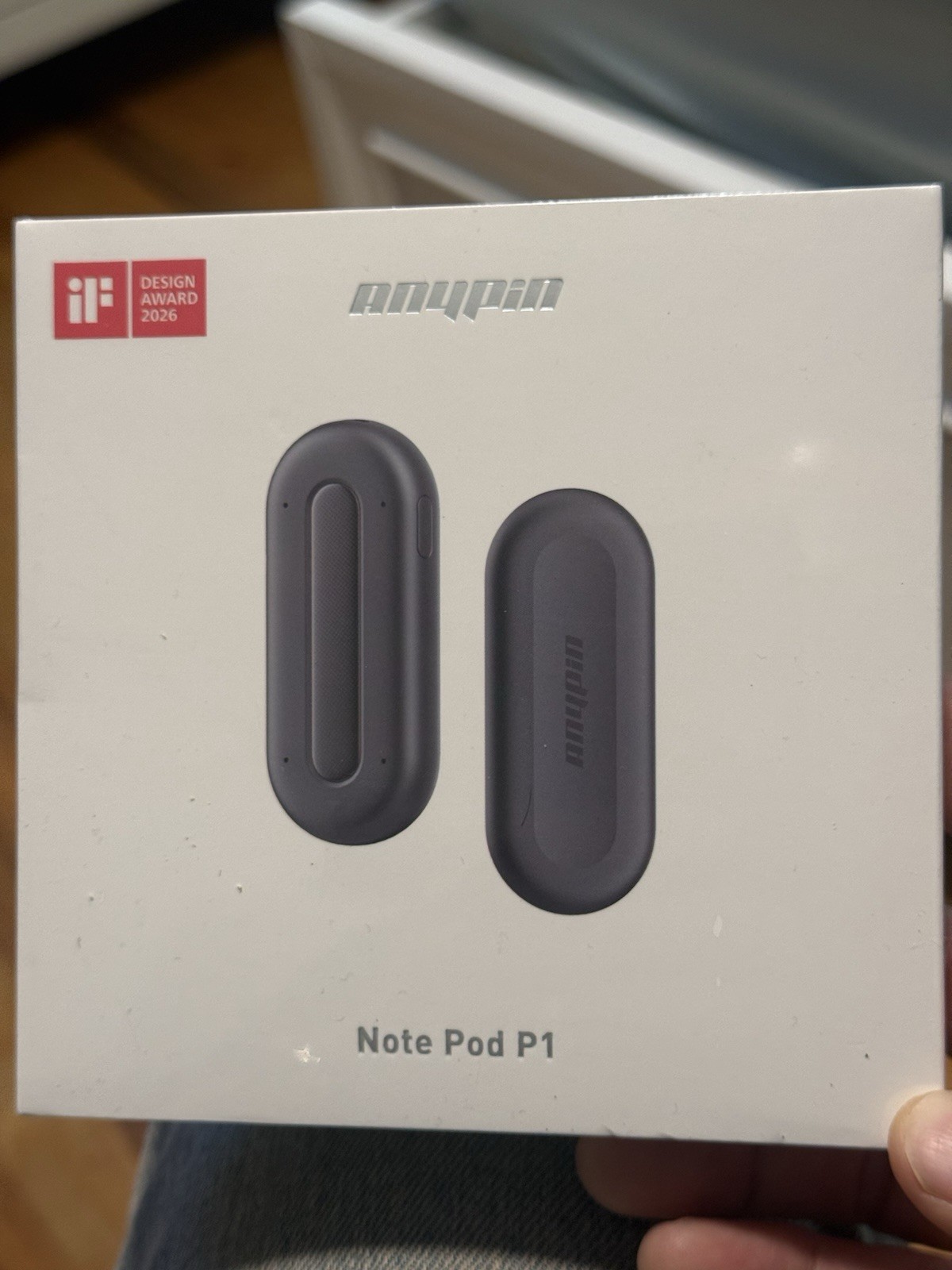 ANYPIN Note Pod P1 AI Voice Recorder, Wearable AI Note Taker, Transcription