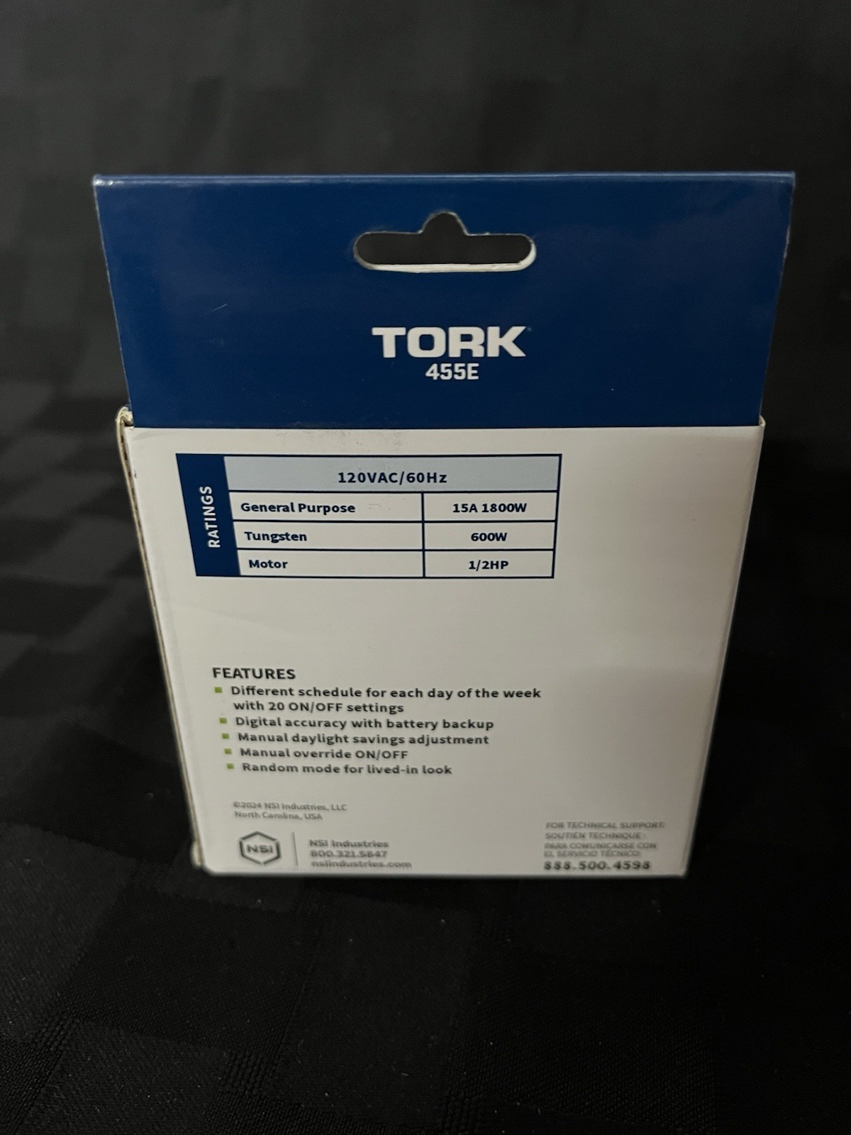 Tork 455E Air Conditioner Digital Timer Switch Heavy Duty AC Sealed New