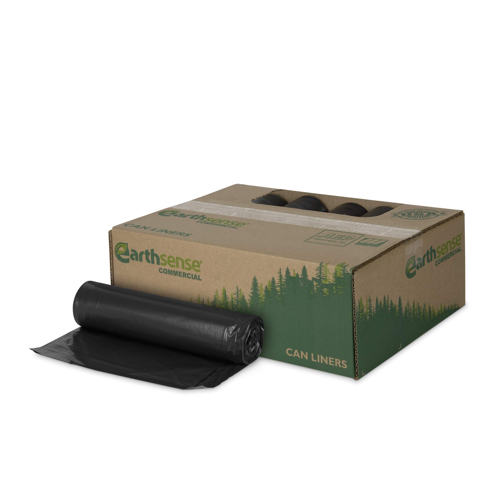 Earthsense Commercial RNW4050 Can Liner 33×39, 1 Count (Pack of 100), Black
