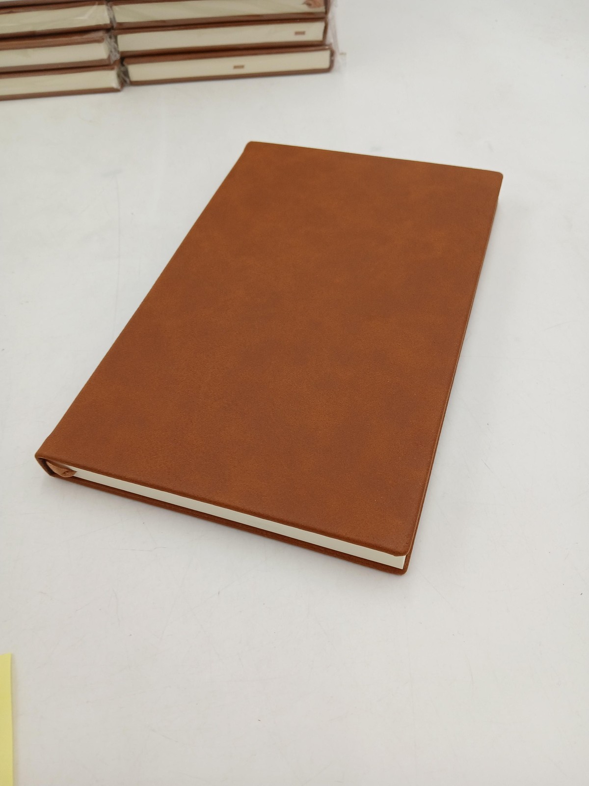Lot of 14 Faux Leather Notebook Journals Lined Pages Brown Ribbon Bookmark New
