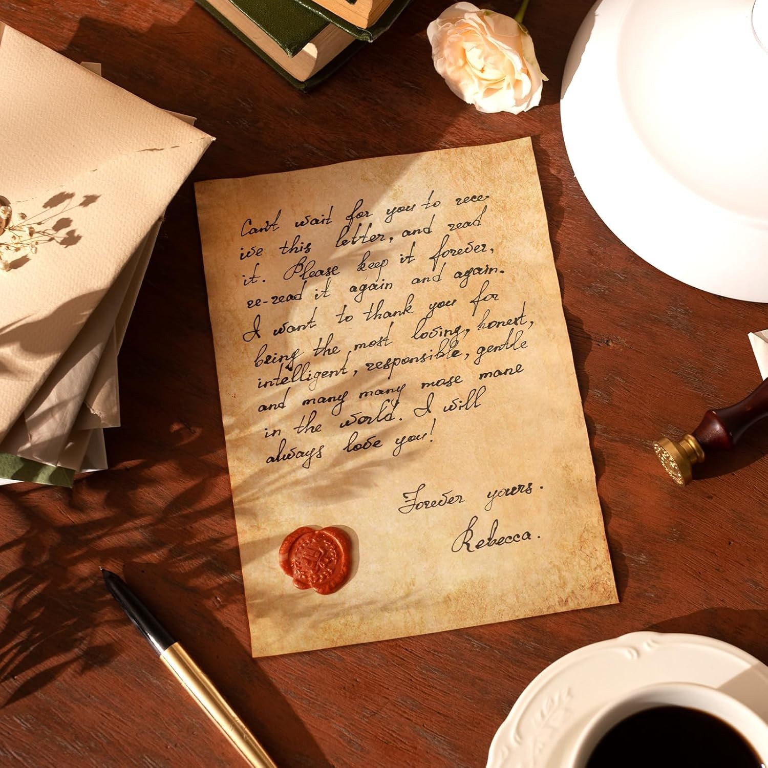 70PCS Vintage Paper 8.5 x 11 in Parchment paper for Writing Letter writing Paper