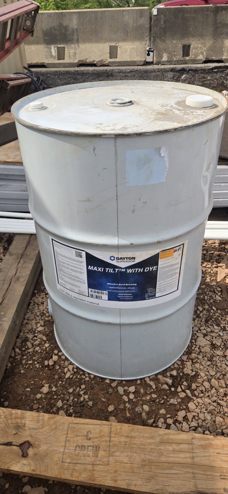 New Unopened 55 Gal Drum Of Dayton Superior Maxi Tilt Form Release