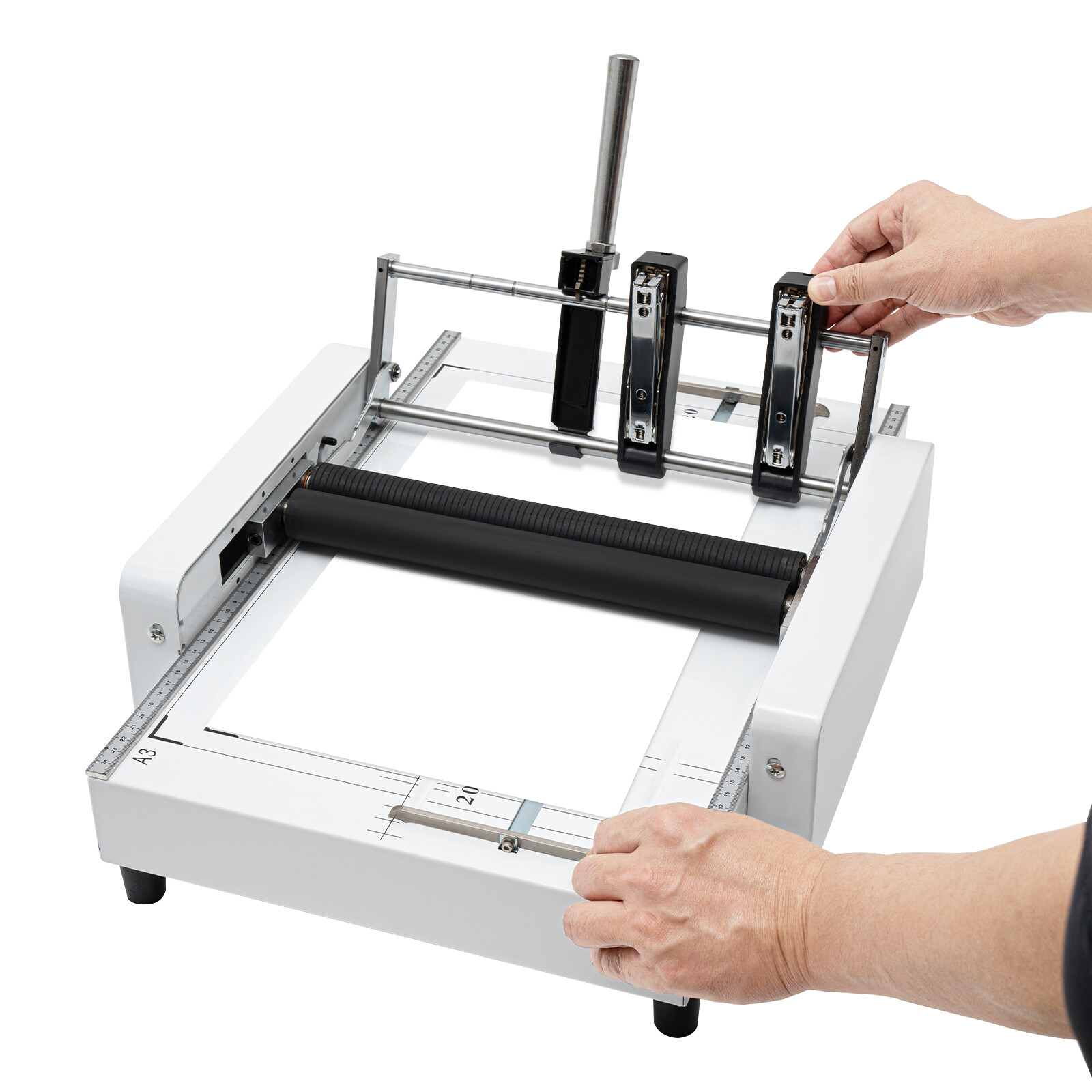 A3 Booklet Folding Binding Machine Paper Stapling Making Book Stapler Office 60W