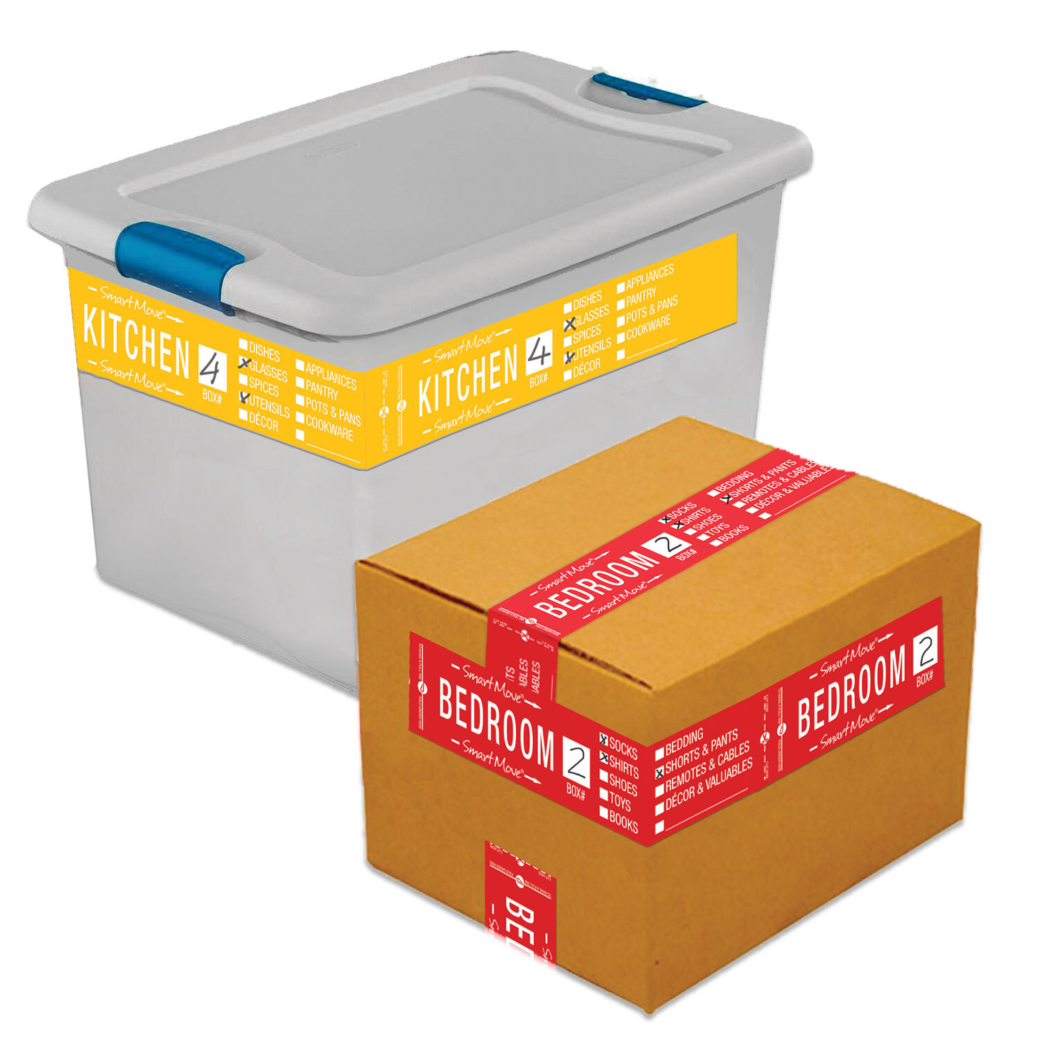 UBMOVE 1 Bedroom Labeling Tape Living Room Packing Tape Bathroom