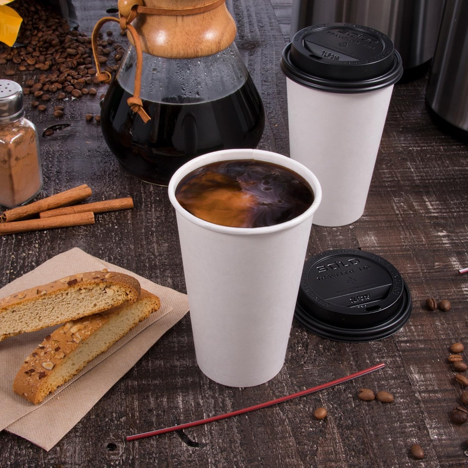 Dart 378W‑2050 Solo 8 oz White Poly-Coated Paper Hot Cup 1,000/Case