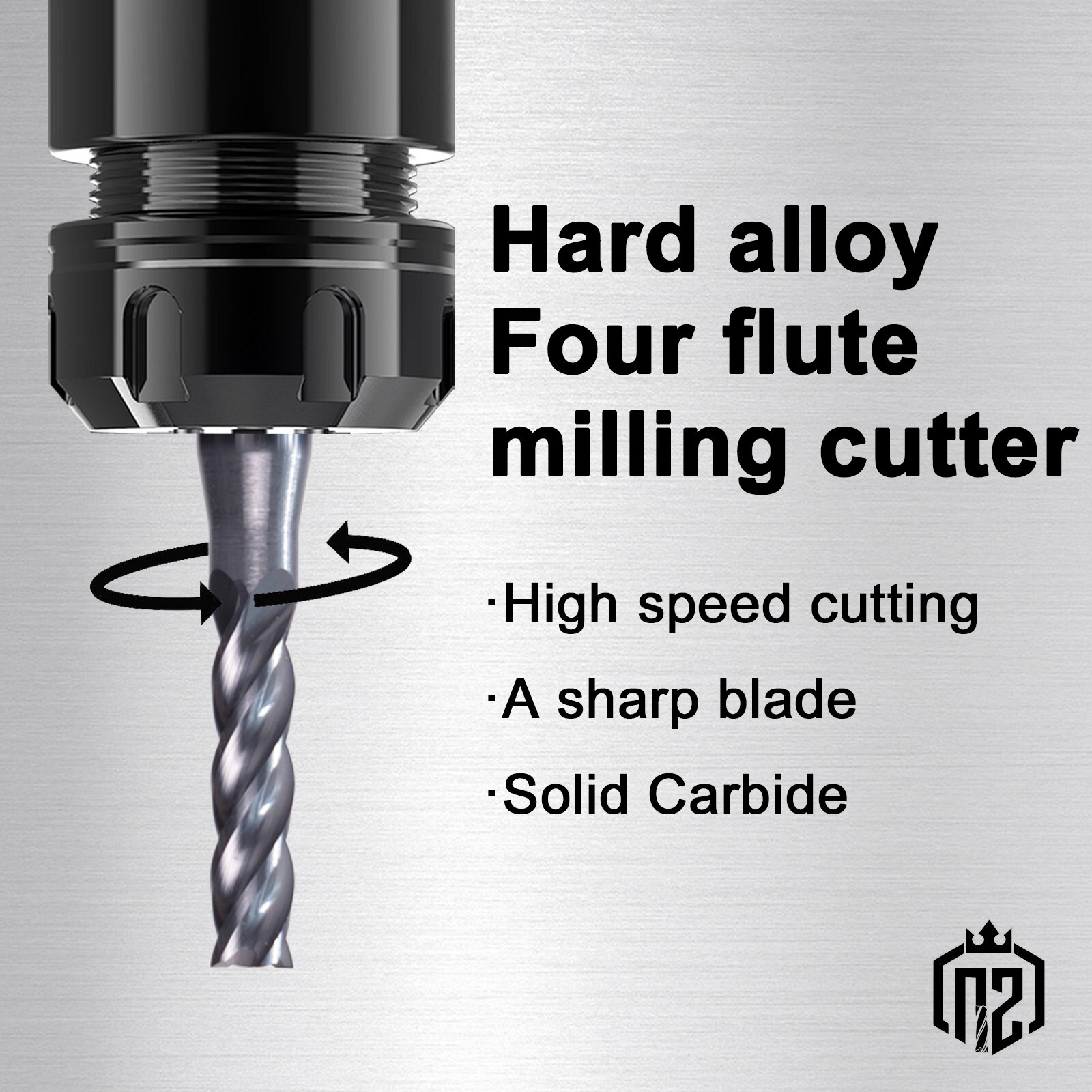5 PCS 5/32″ 4 Flute 2″ Overall Length Solid Carbide End Mill AlTiN Coated