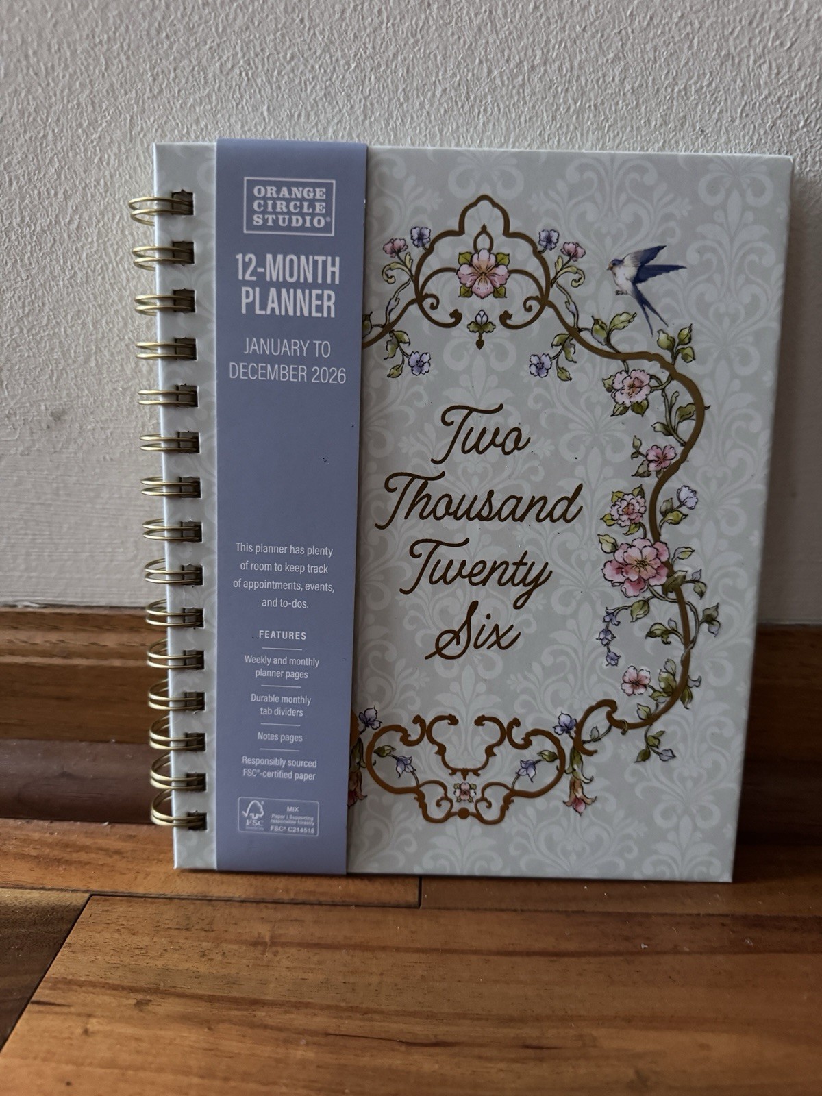 2026 Monthly Planner 12 months Planner Orange Circle Studio 8×7” Jan- Dec 2026
