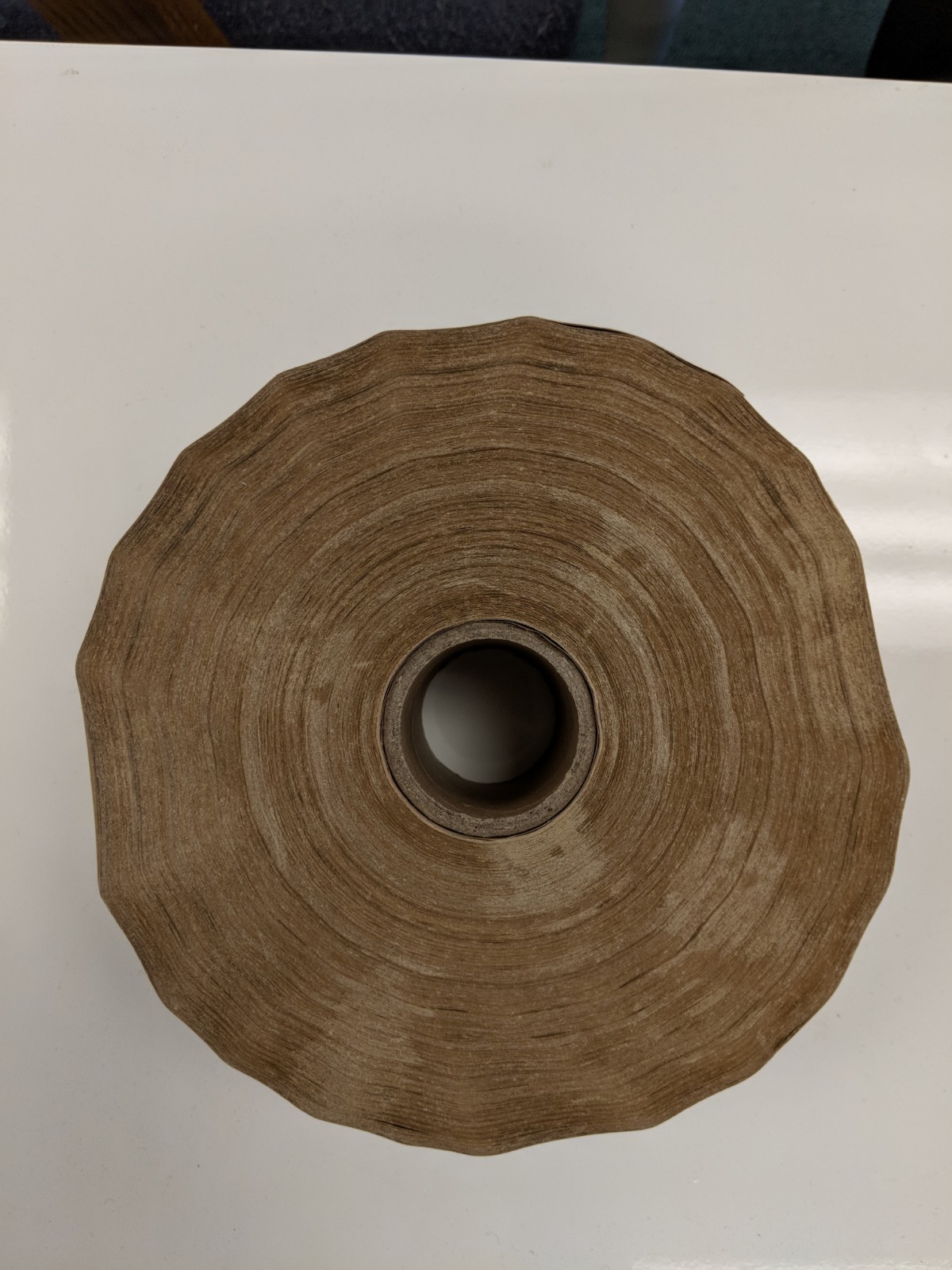 3″ x 450′ Reinforced Water Activated WARNING tape heavy duty gummed 1 roll / cs