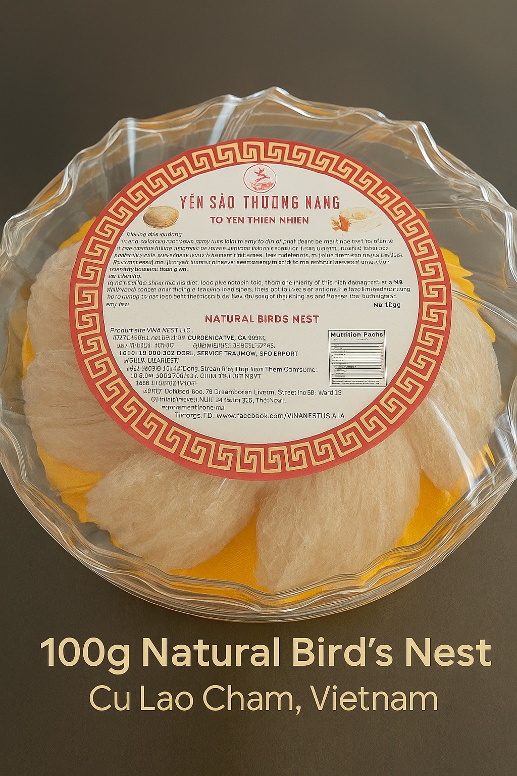 Premium Natural Bird’s Nest 100g-Handpicked from Cu Lao Cham 100% Pure Yến Sào