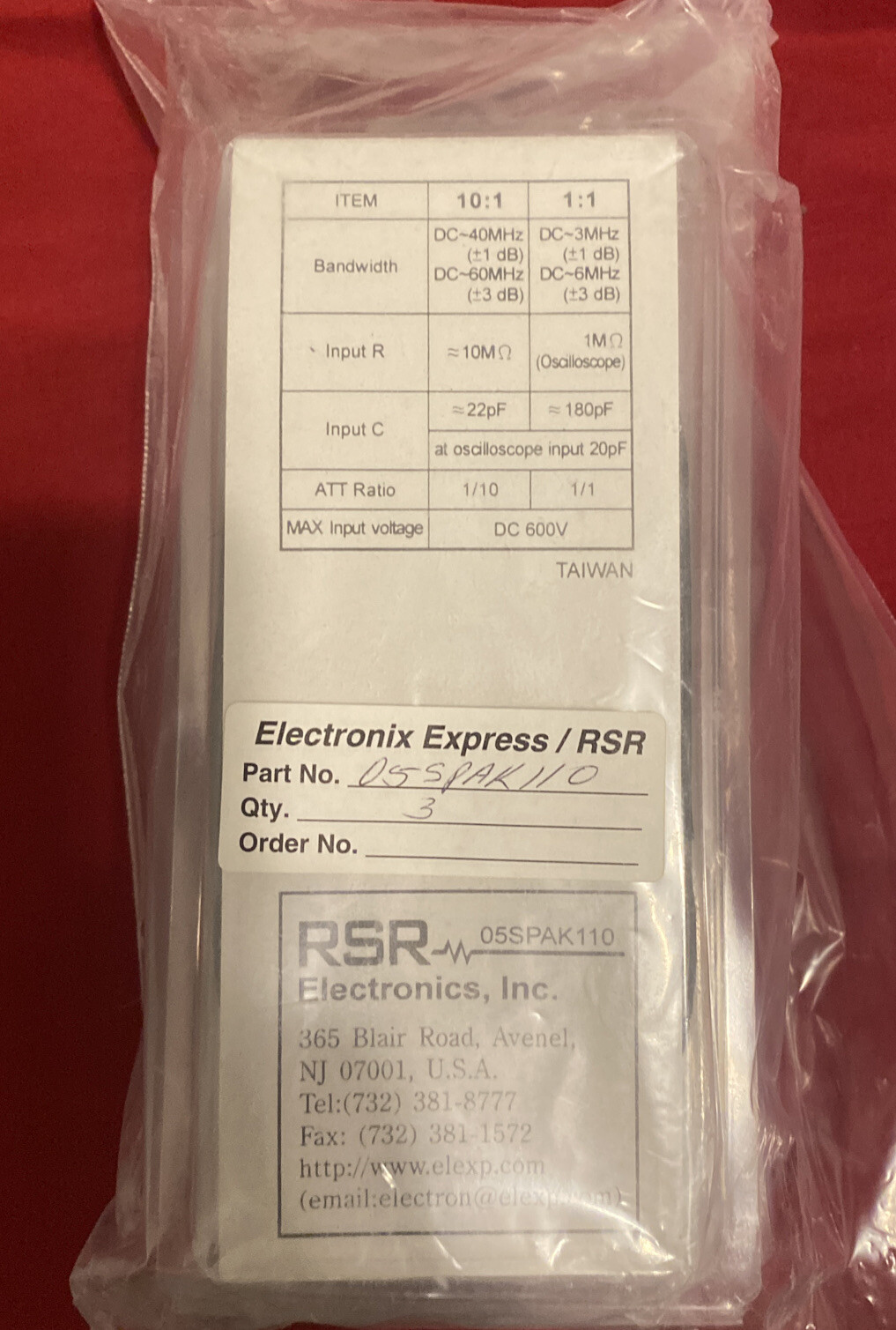 Electronix Express 05SPAK110 Oscilloscope Probe Kit