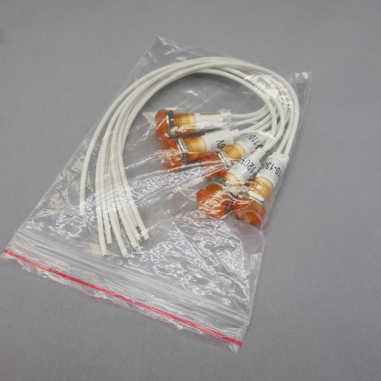 10Pcs 120V AC 10mm YELLOW Amber Panel Mounting LED Indication Signal Pilot Light
