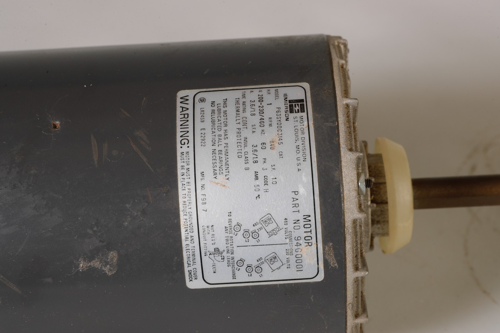 OEM Lennox 94G0001 Condenser Fan Motor 1HP 200-230/460V 3PH-open box